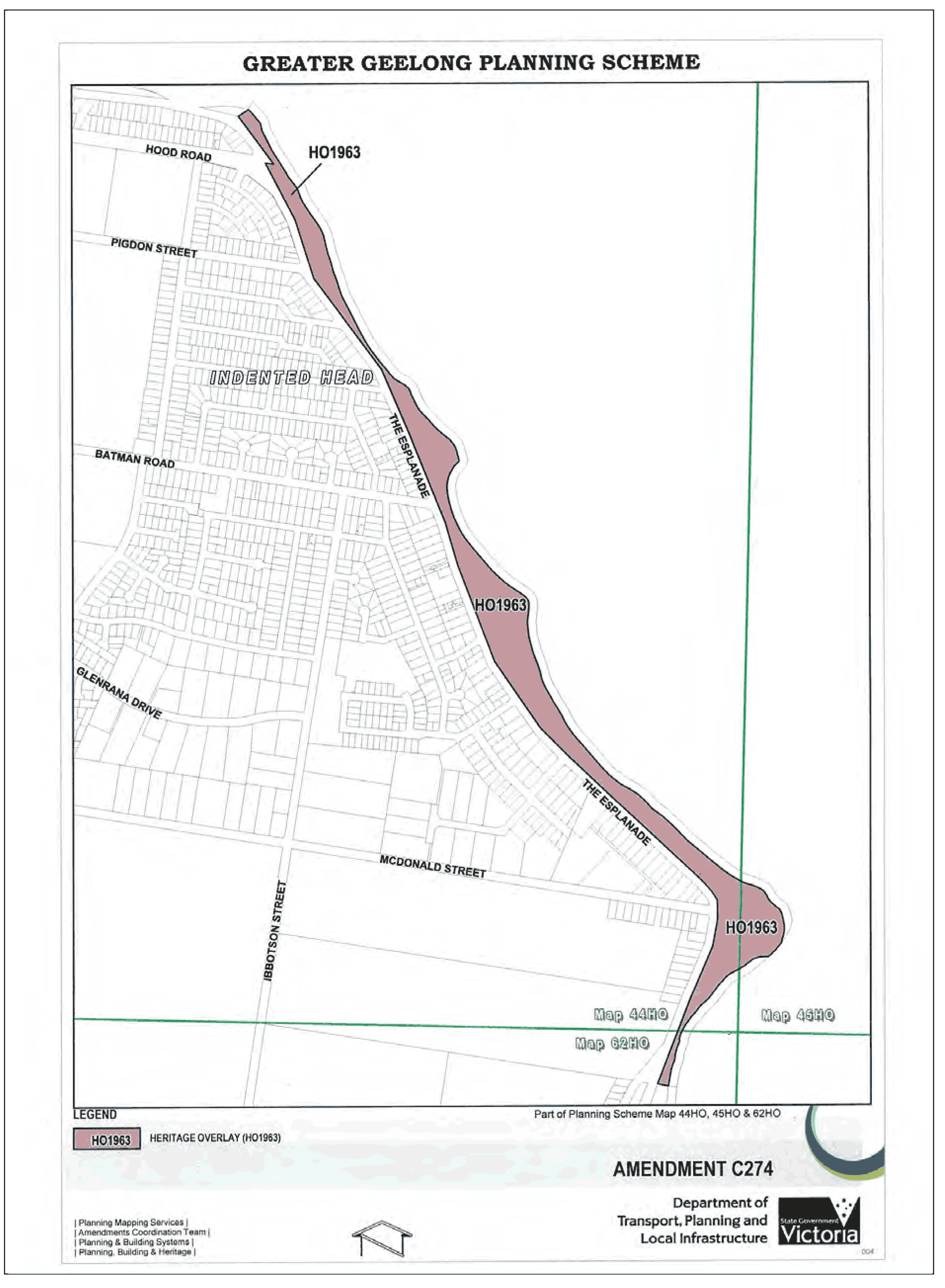 Amendment Map - Heritage Overlay 1963