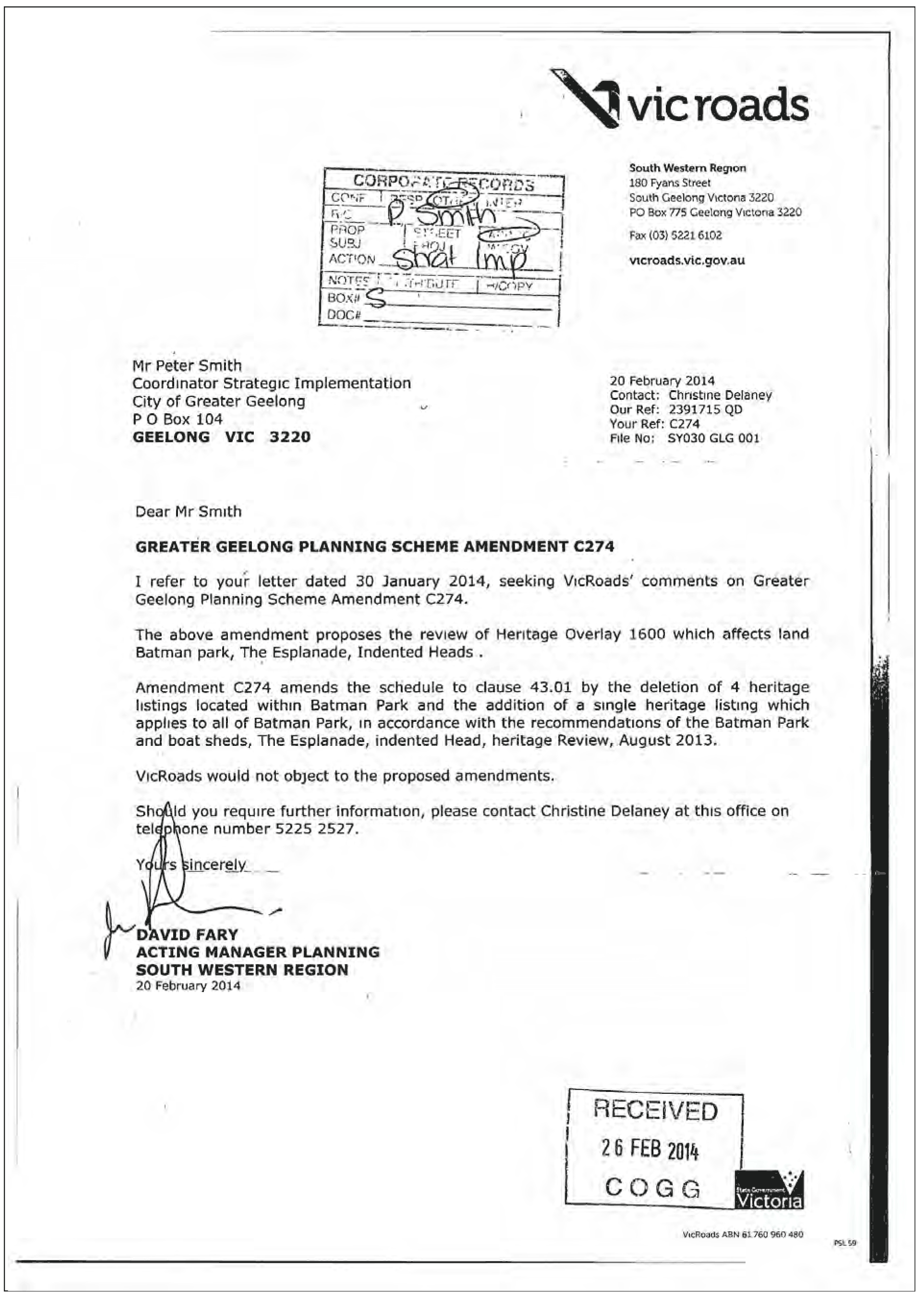 VicRoads submission
