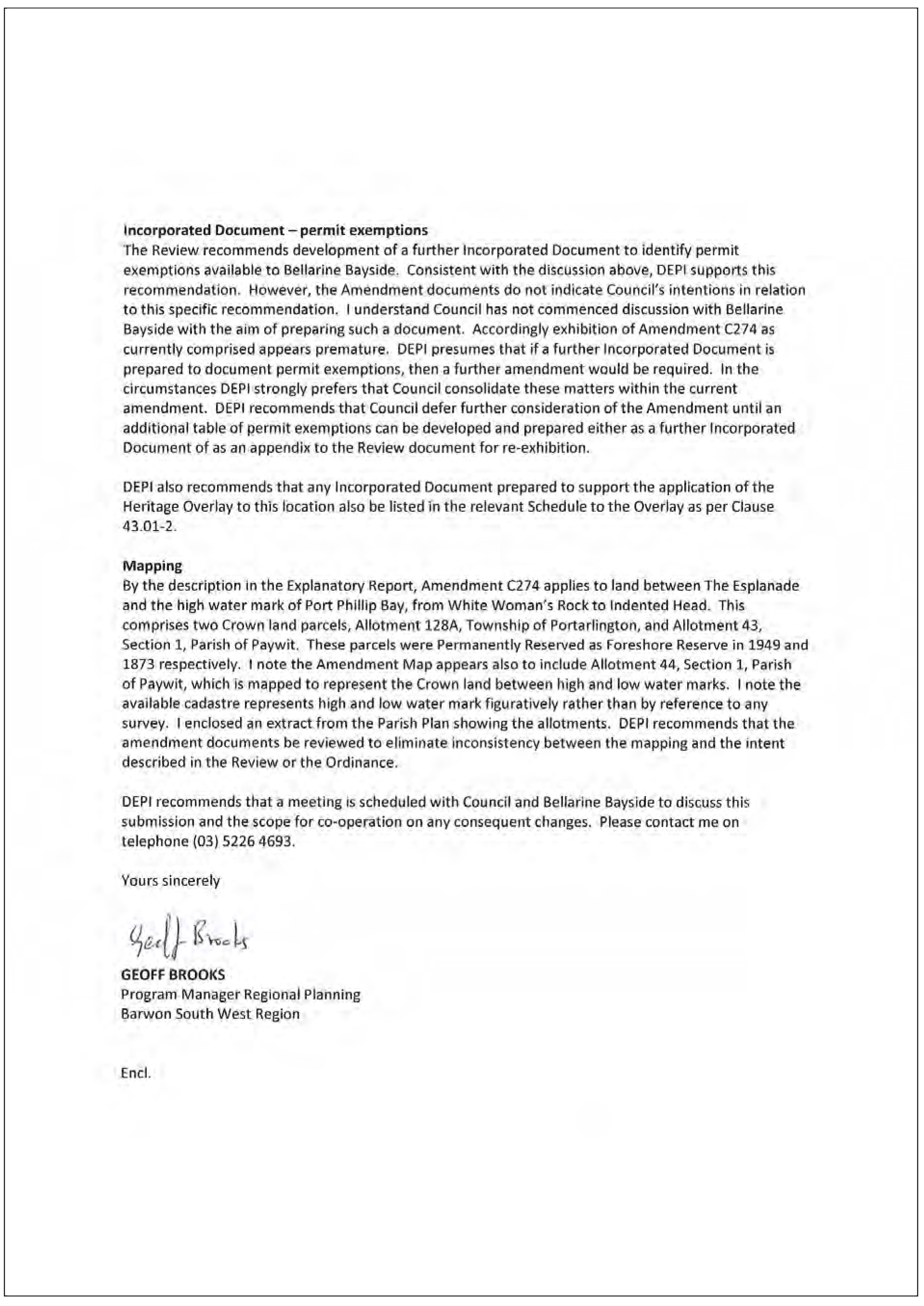 Department of Environment, Land, Water and Planning submission - page 2 of 4