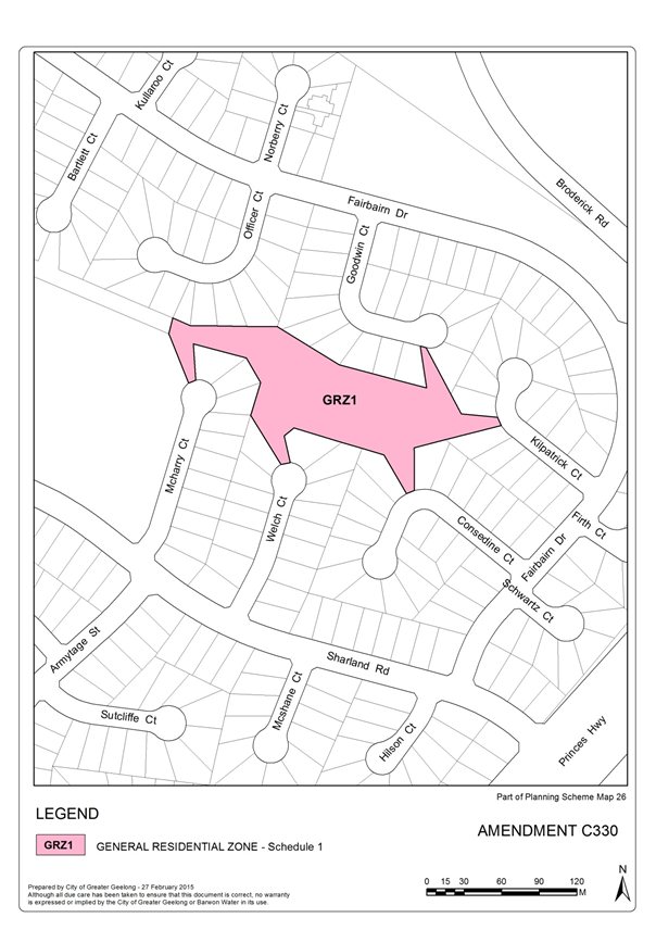 Proposed rezoning map