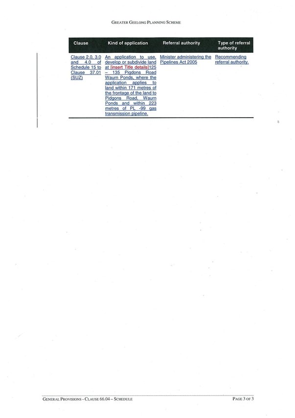 Amendment C315 - Schedule to Clause 66.04 - page 3 of 3