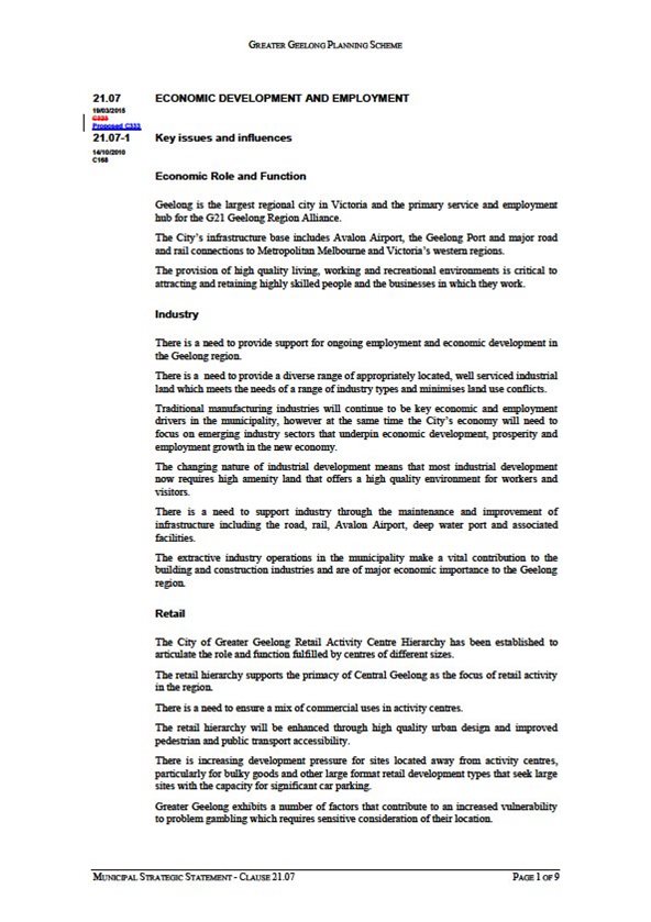 21.07 Economic Development and Employment - Page 1 of 9