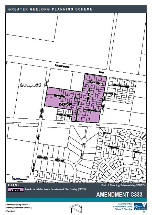 Area to be deleted from a Development Plan Overlay [DPO10]