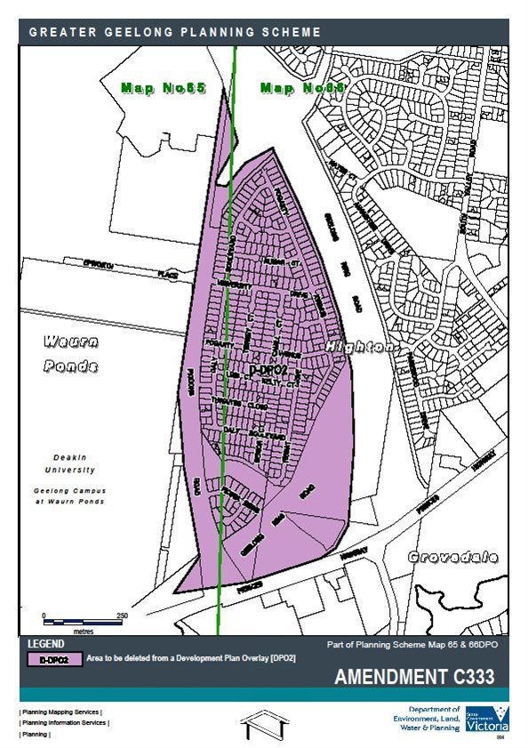 Area to be deleted from a Development Plan Overlay [DPO2]