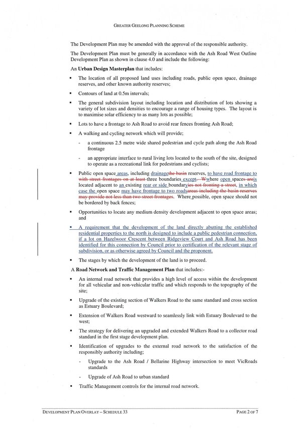 Amendment C280 - Cevelopment Plan Overlay - Schedule 33: Page 2 of 7