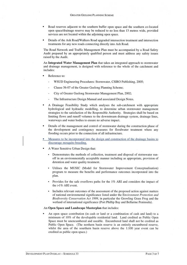 Amendment C280 - Cevelopment Plan Overlay - Schedule 33: Page 3 of 7