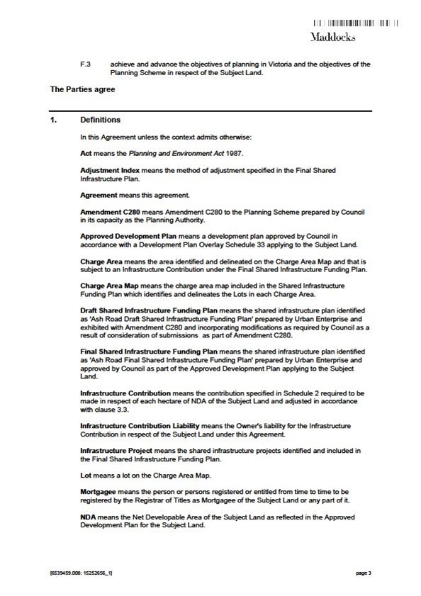 Section 173 Agreement Template - Page 3