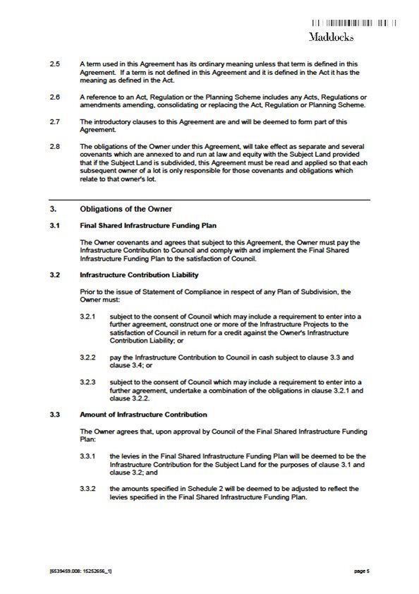Section 173 Agreement Template - Page 5