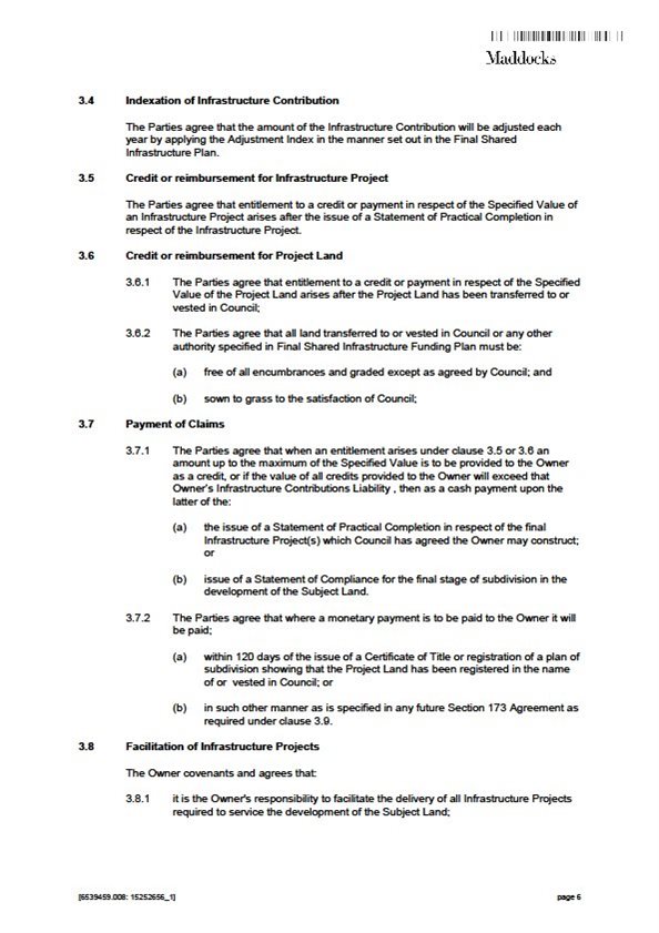 Section 173 Agreement Template - Page 6