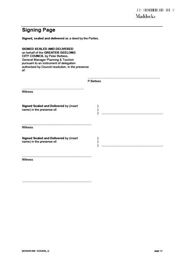 Section 173 Agreement Template - Page 13