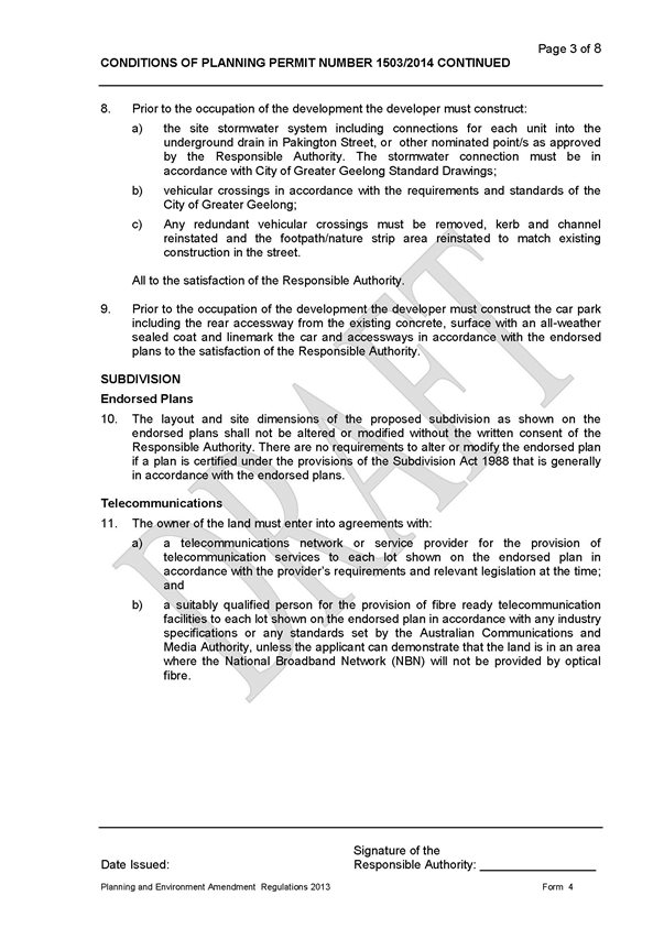 Planning permit 1503/2014 to be issued - Page 3 of 8
