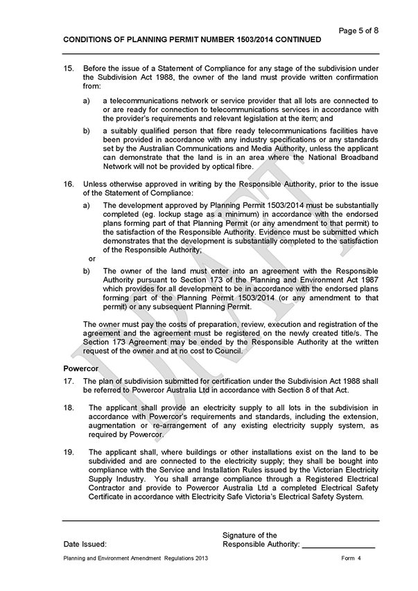Planning permit 1503/2014 to be issued - Page 5 of 8