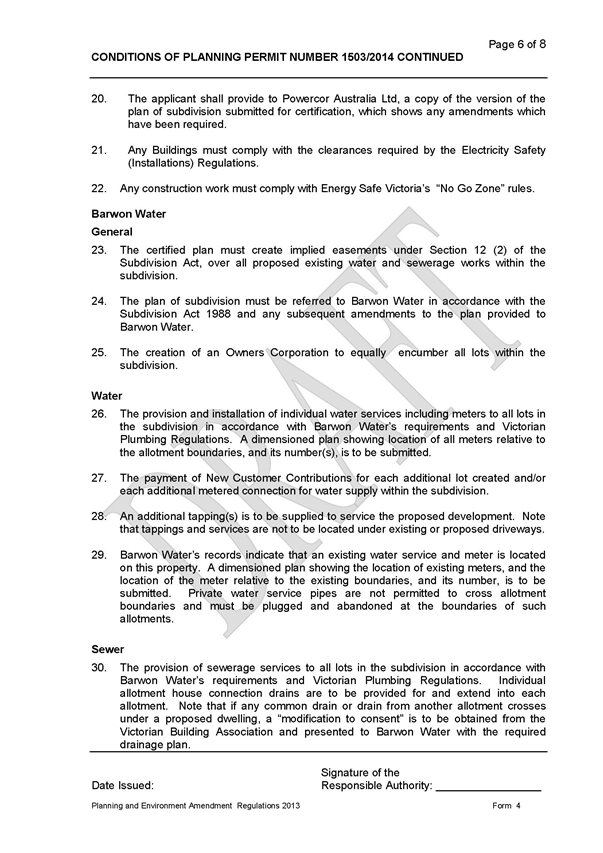 Planning permit 1503/2014 to be issued - Page 6 of 8