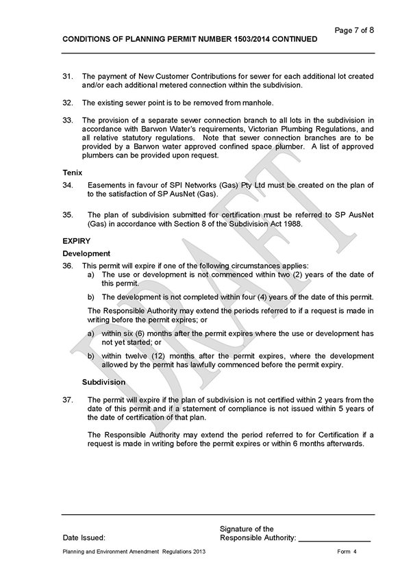 Planning permit 1503/2014 to be issued - Page 7 of 8