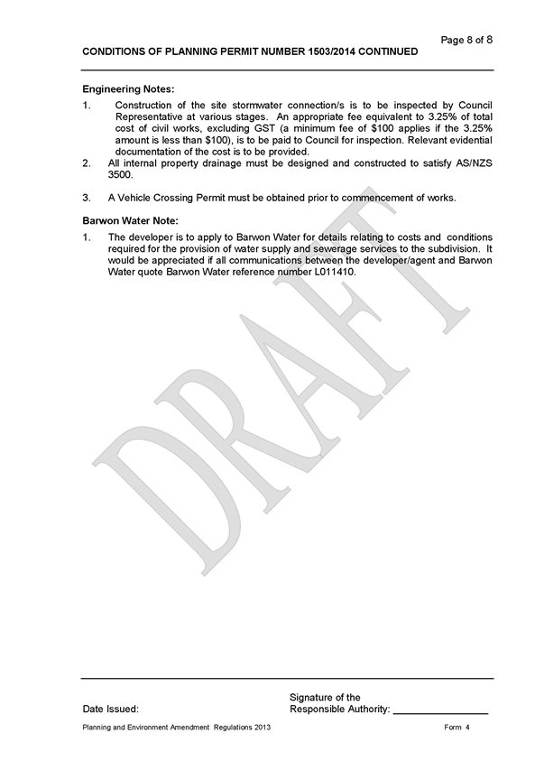 Planning permit 1503/2014 to be issued - Page 8 of 8