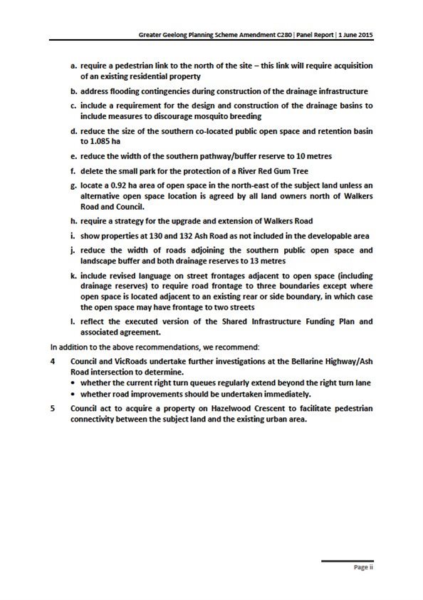 Executive summary from Panel Report - Page 2 of 2