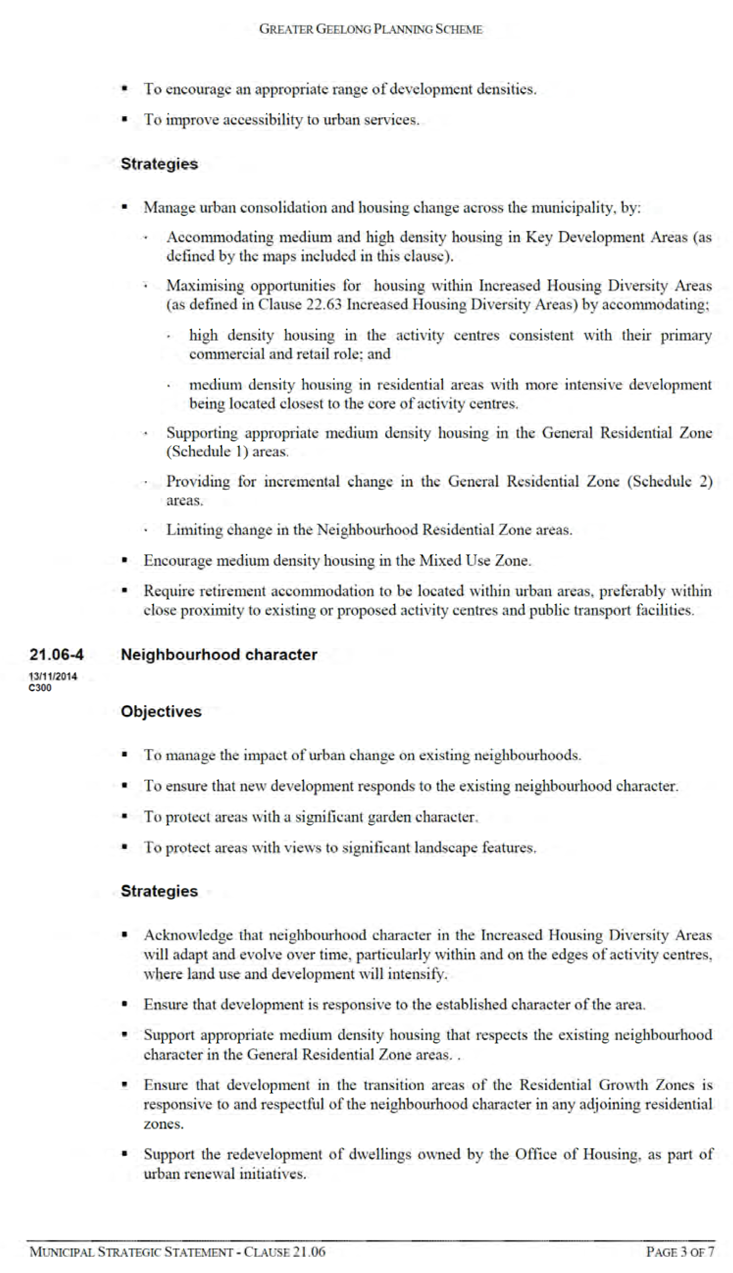 Municipality Strategy Statement - Clause 21.06 - Page 3 of 7