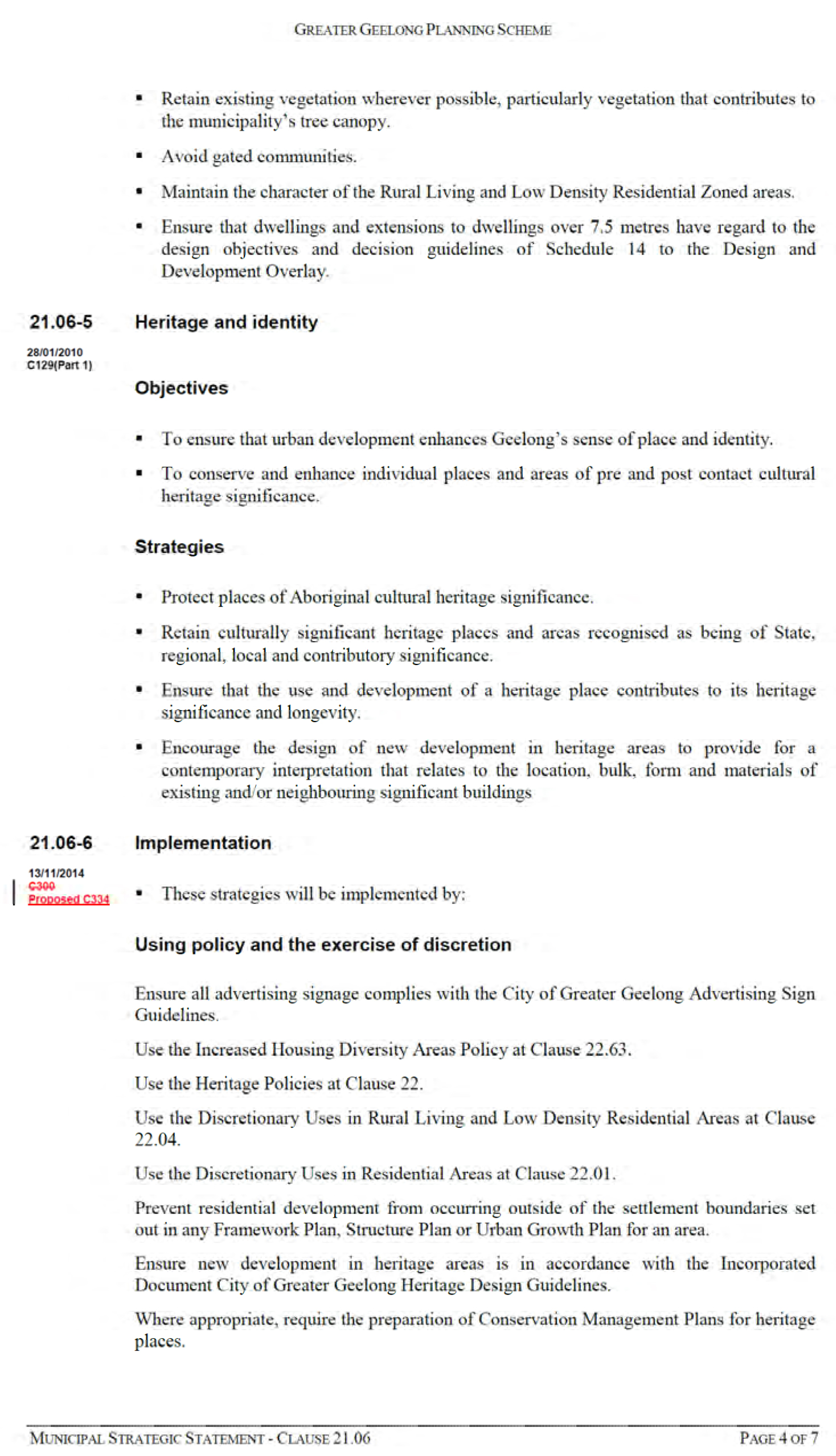 Municipality Strategy Statement - Clause 21.06 - Page 4 of 7