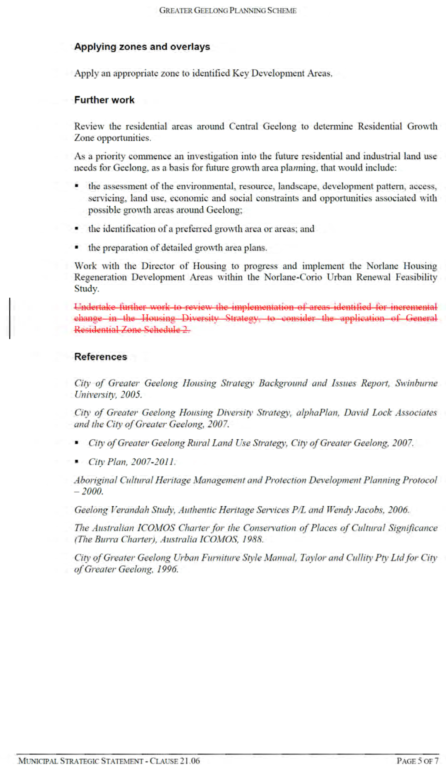 Municipality Strategy Statement - Clause 21.06 - Page 5 of 7