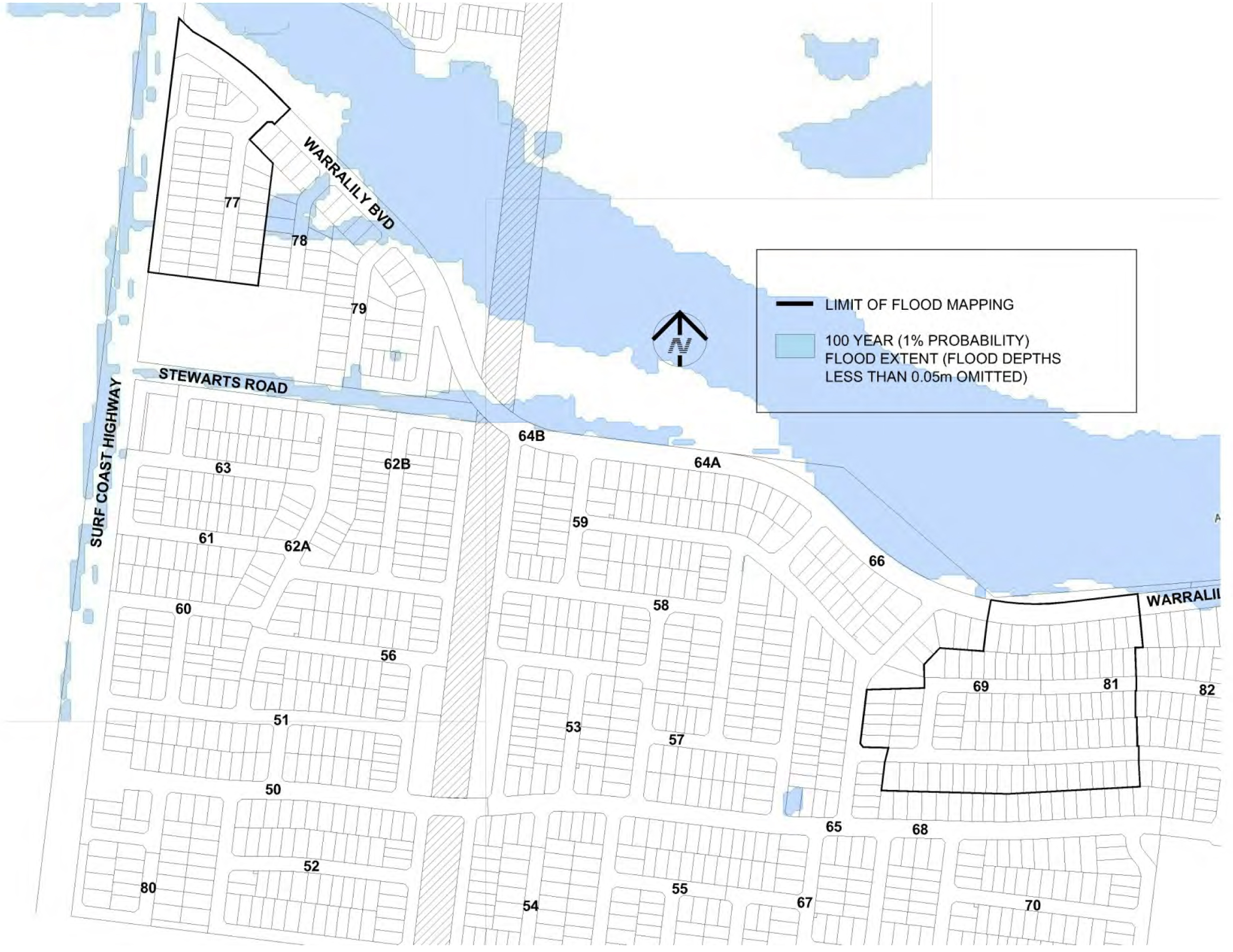 Revised flood map