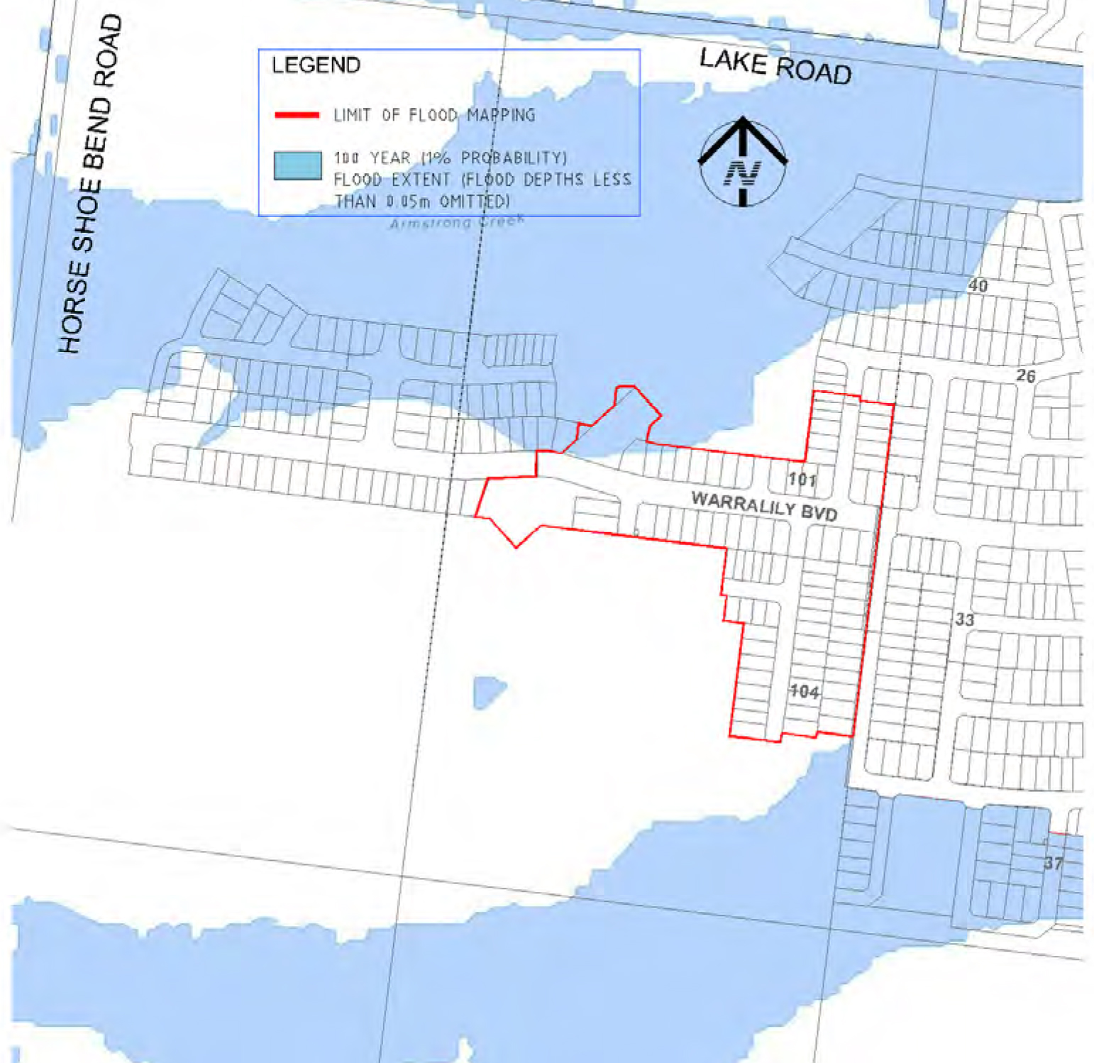 Current flood map