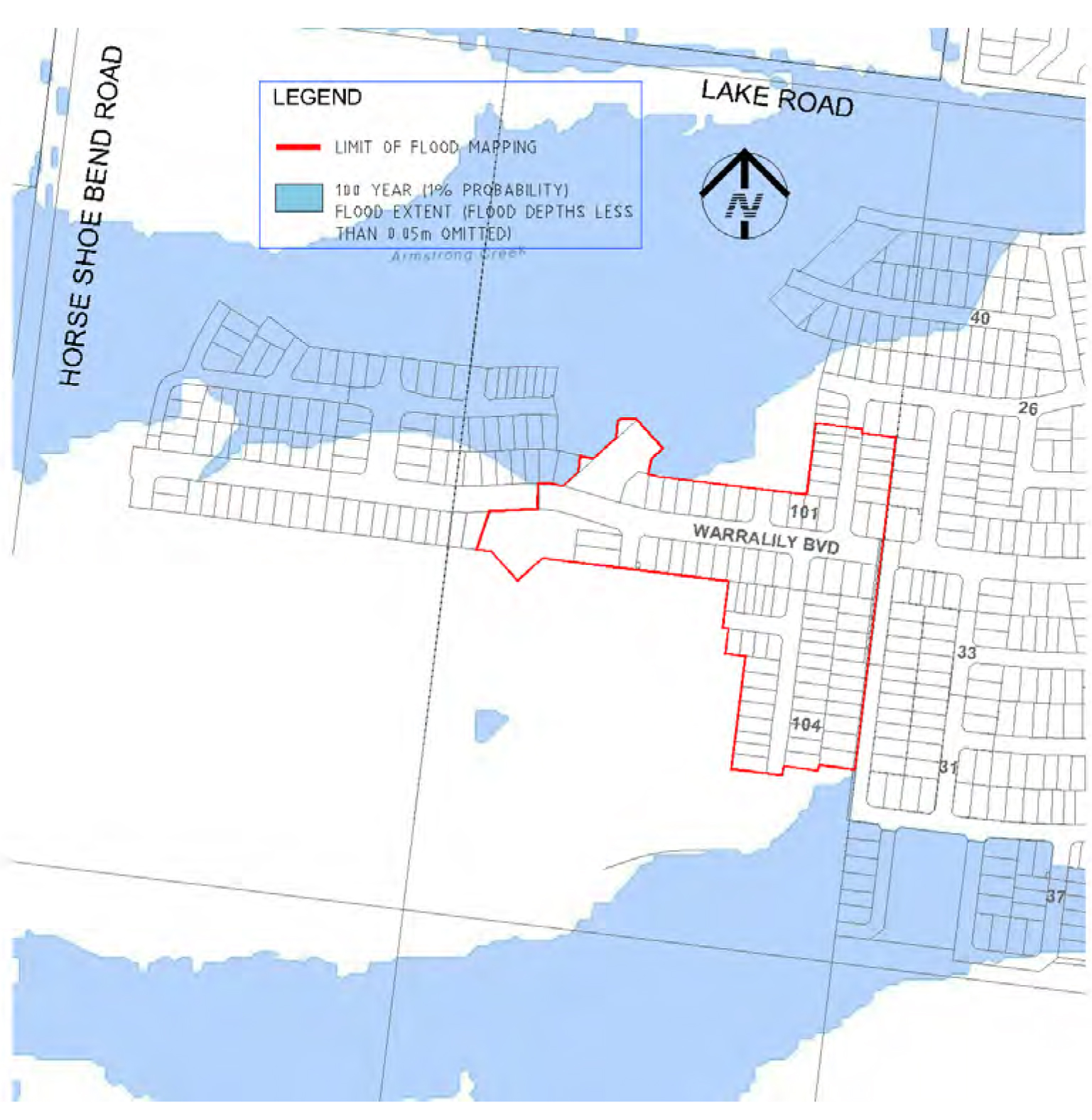 Revised flood map