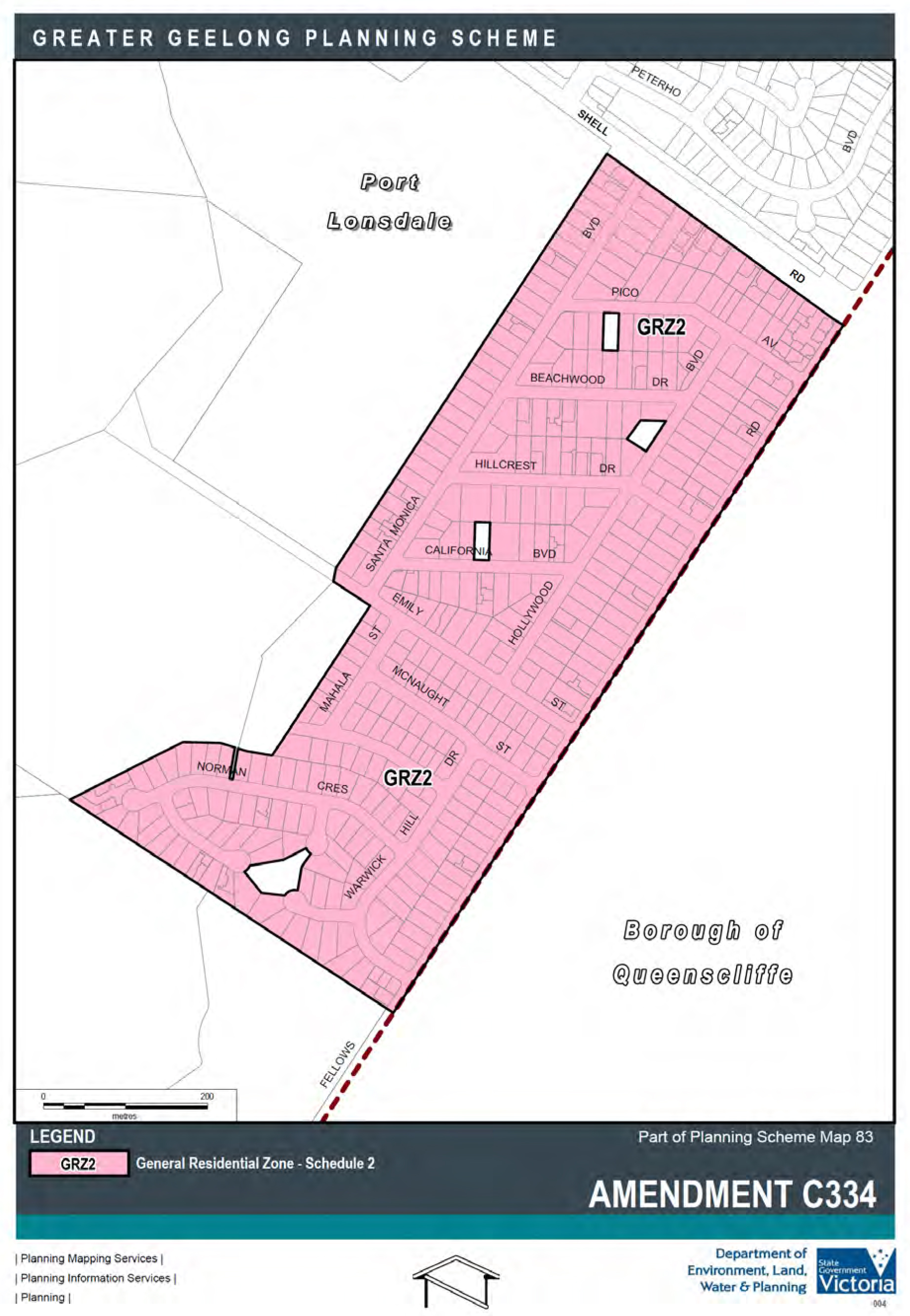 Amendment C334 - General Residential Zone - Schedule 2: Part of Planning Scheme Map 83