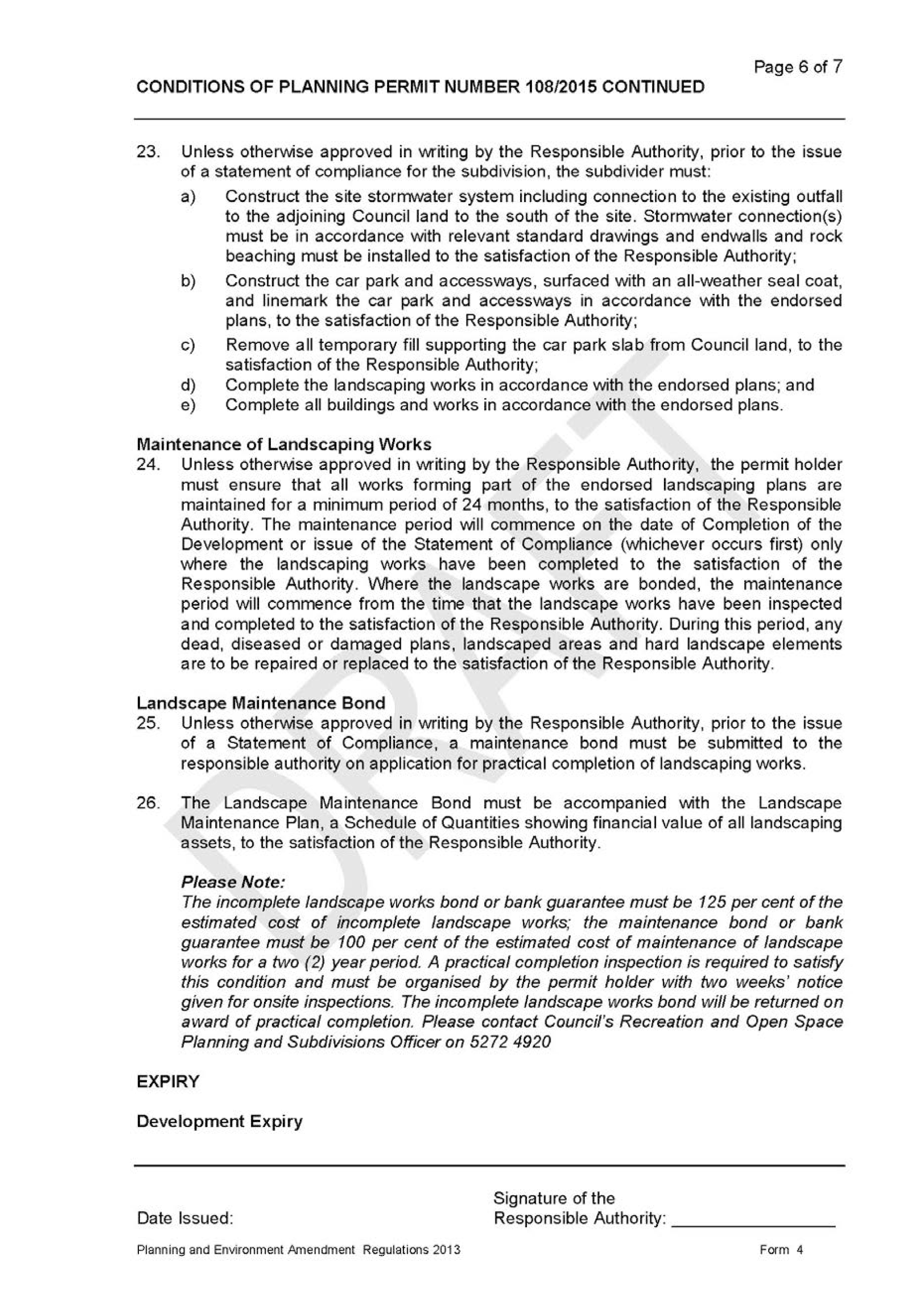 C329 Planning permit to be issued - Page 6 of 7