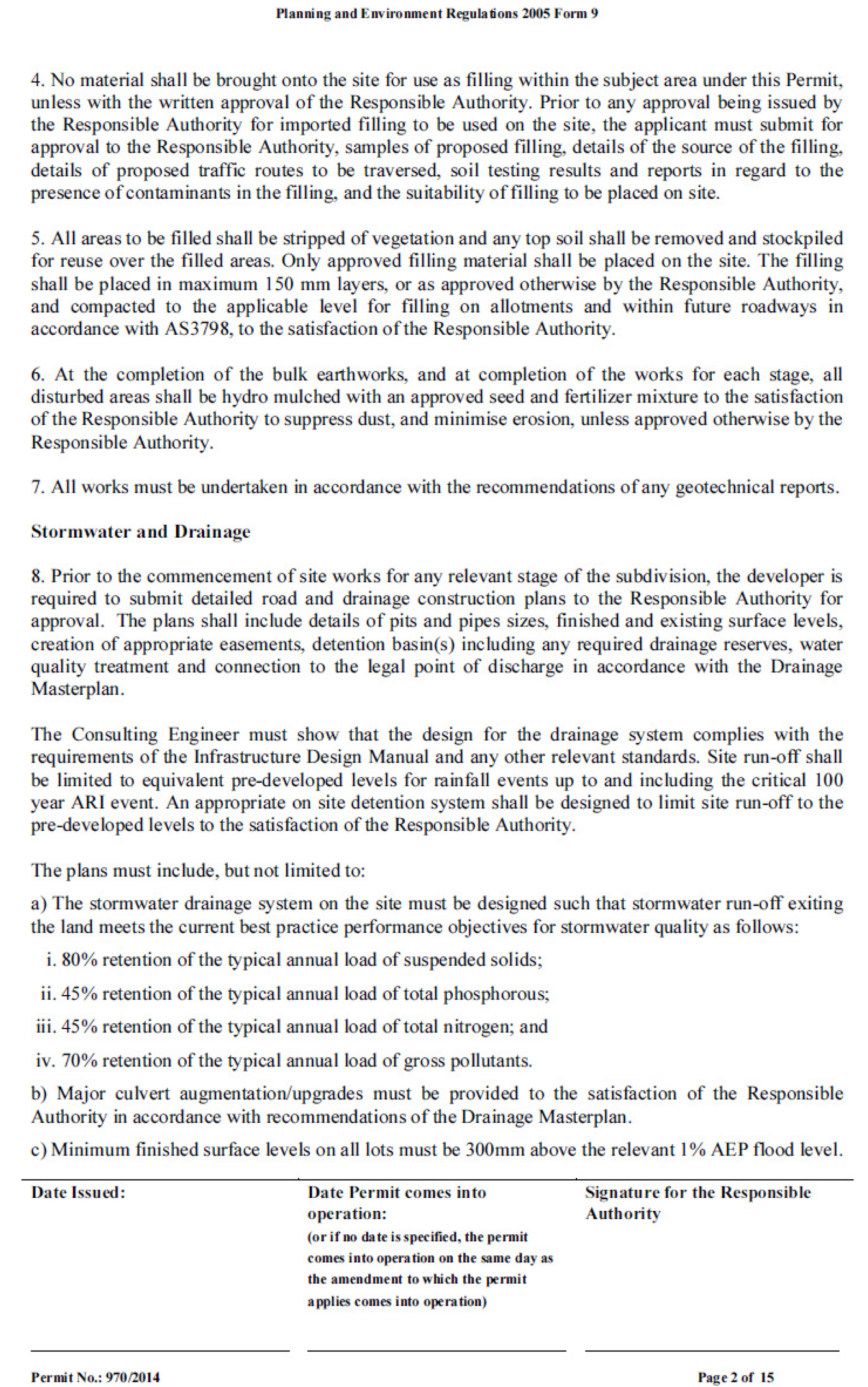 Permit approval 970/2014 Page 2 of 15