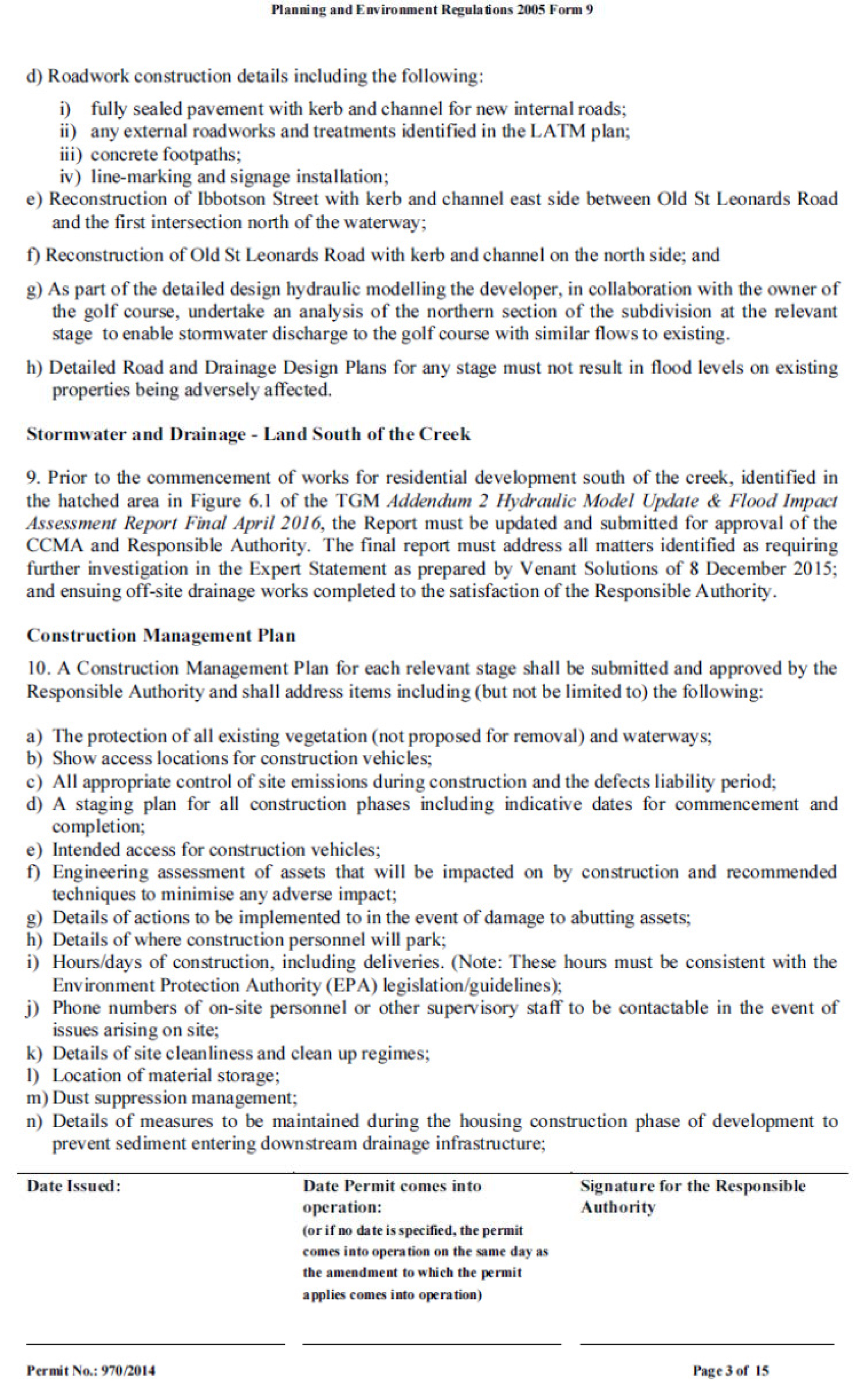 Permit approval 970/2014 Page 3 of 15