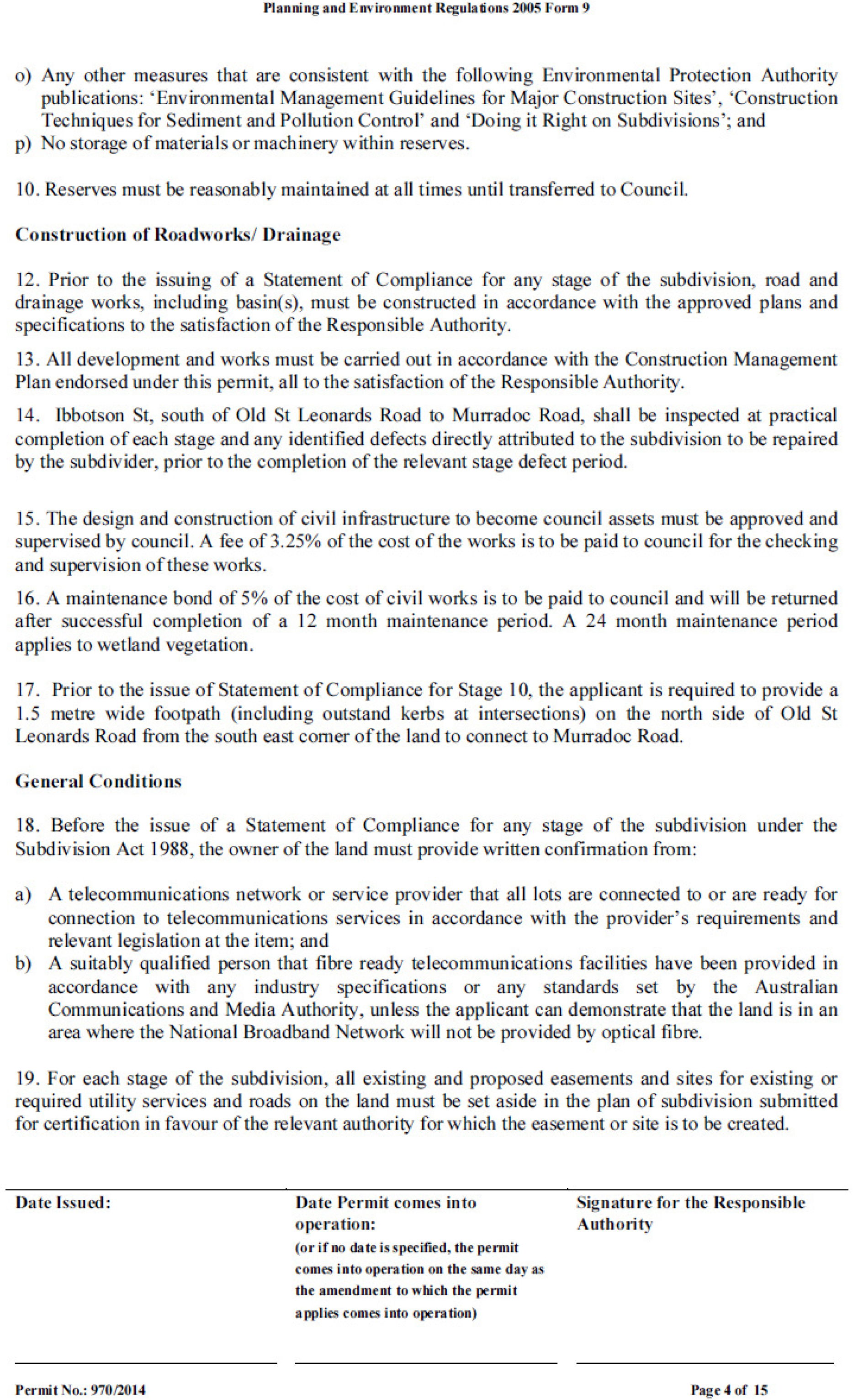 Permit approval 970/2014 Page 4 of 15