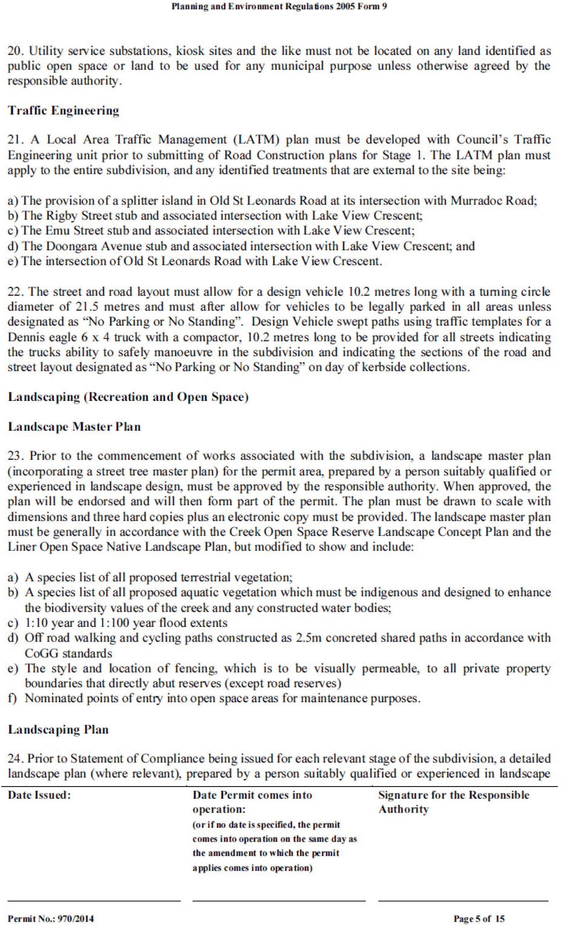Permit approval 970/2014 Page 5 of 15