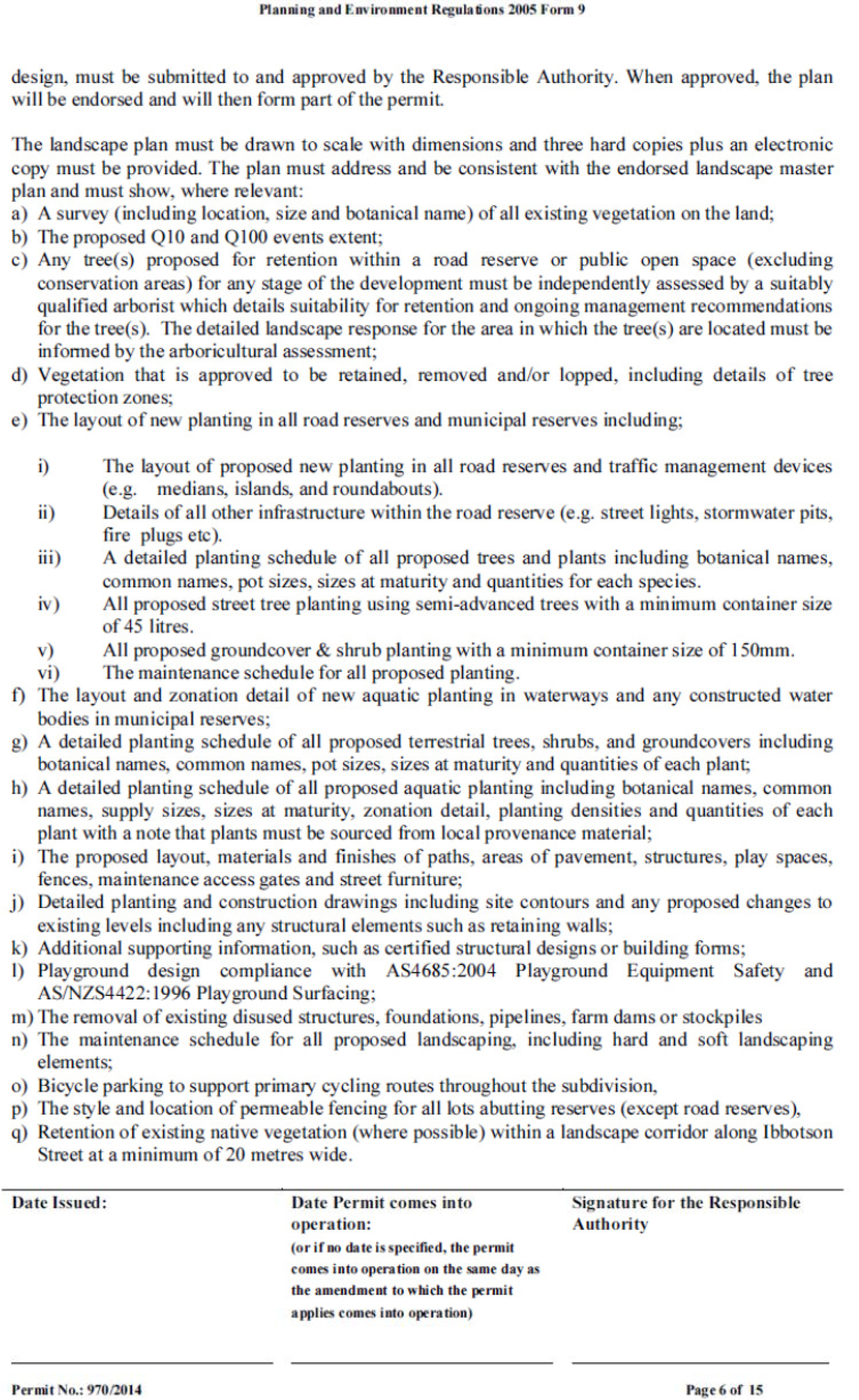 Permit approval 970/2014 Page 6 of 15