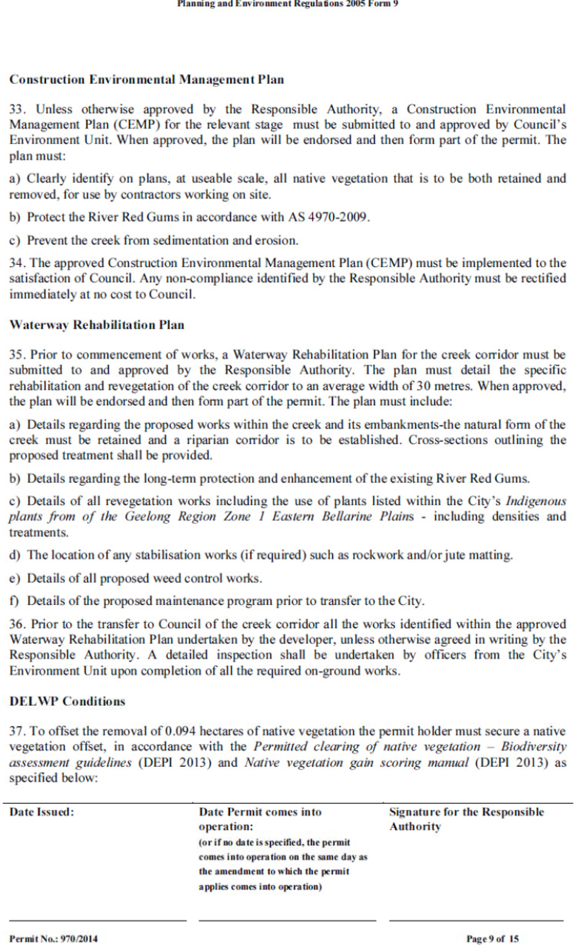 Permit approval 970/2014 Page 9 of 15