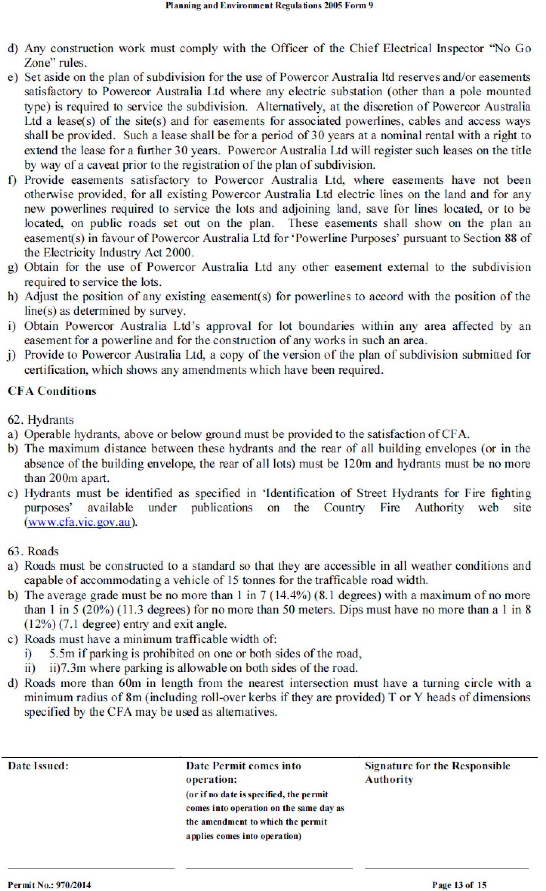Permit approval 970/2014 Page 13 of 15