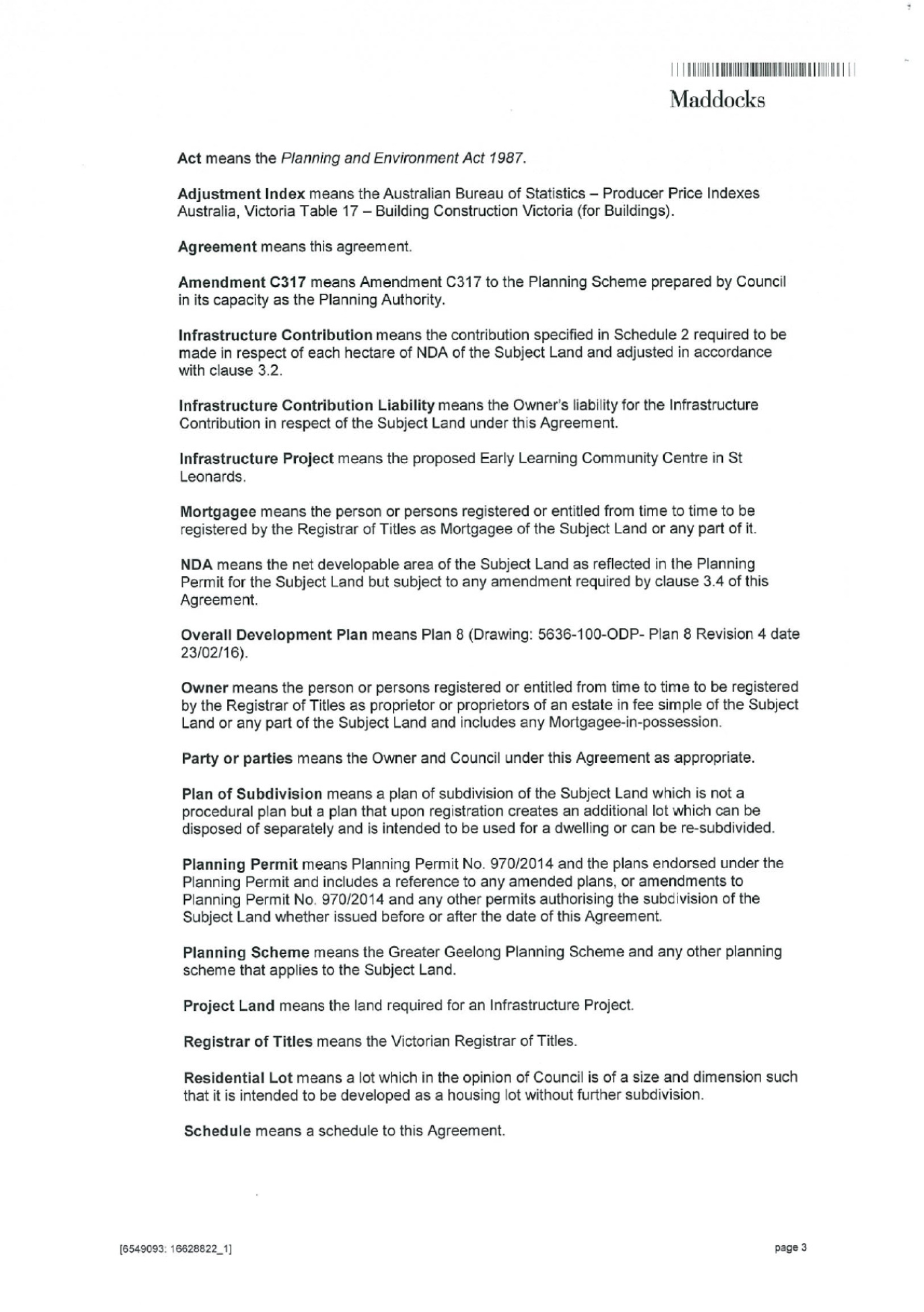 Section 173 Agreement - page 3