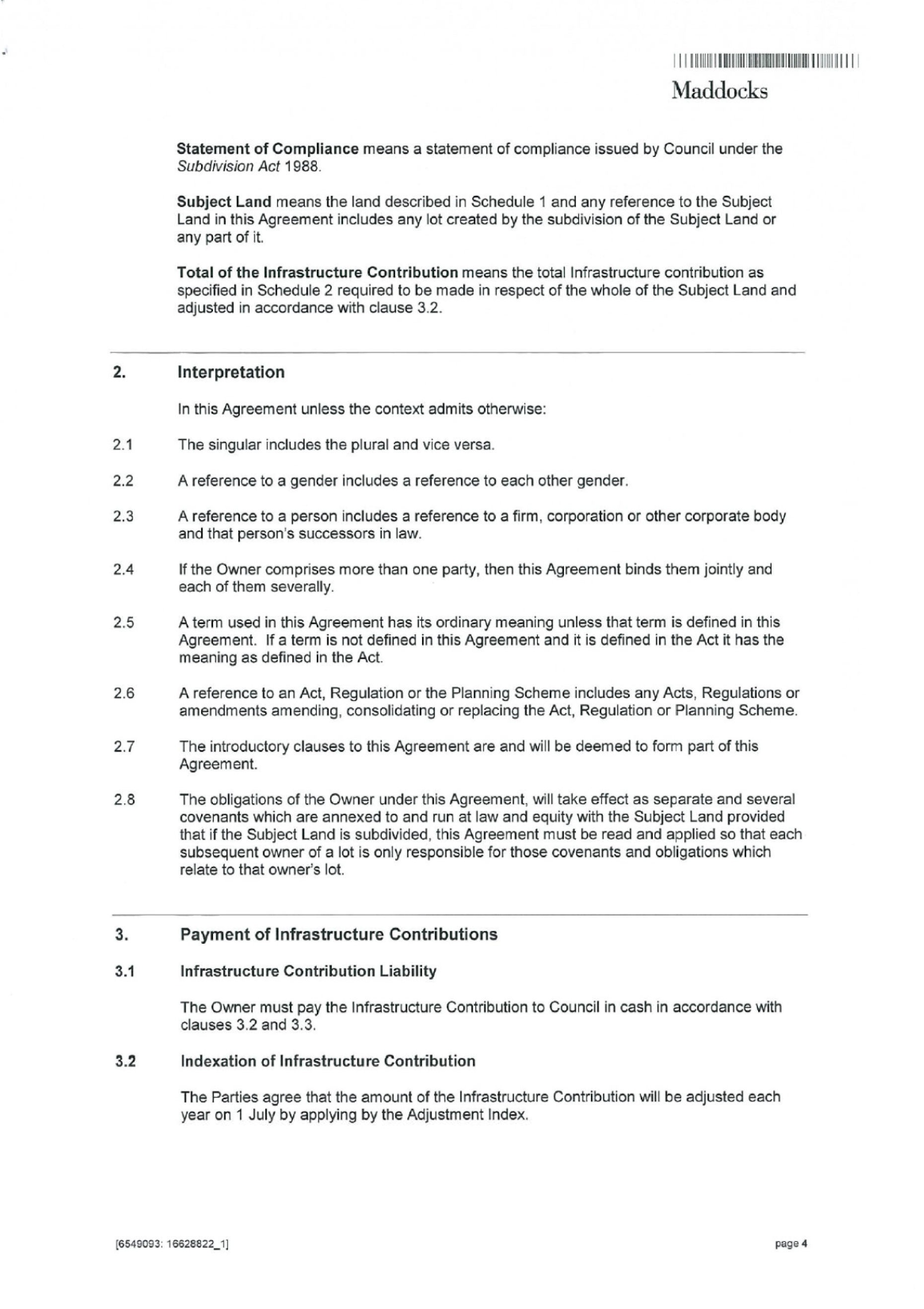 Section 173 Agreement - page 4