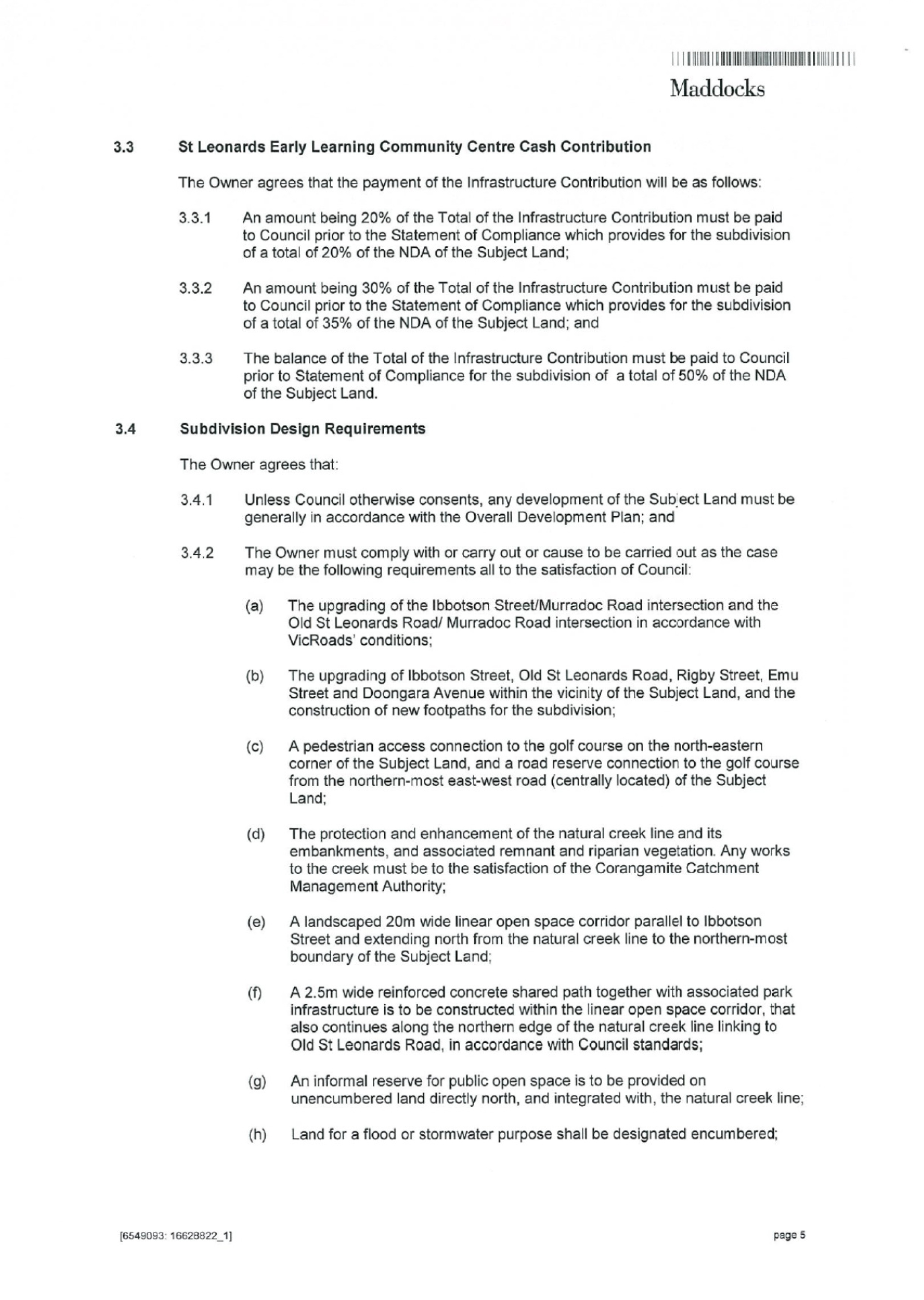 Section 173 Agreement - page 5