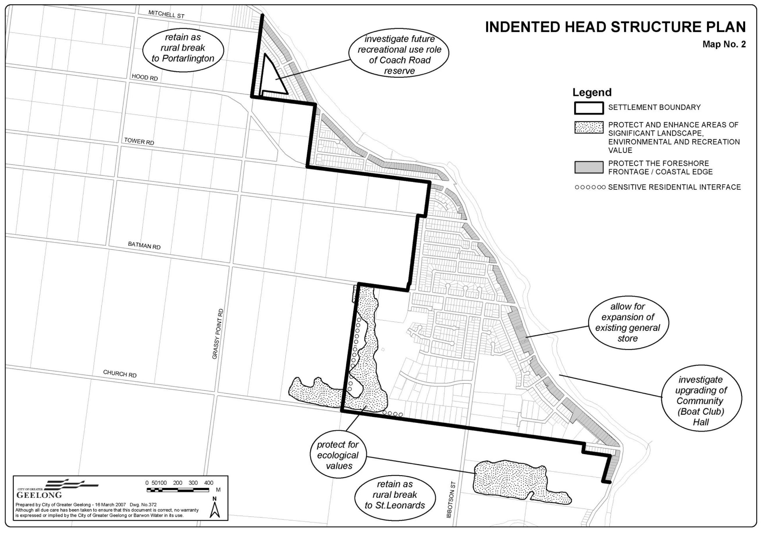 Current Indented Head Structure Plan 2007