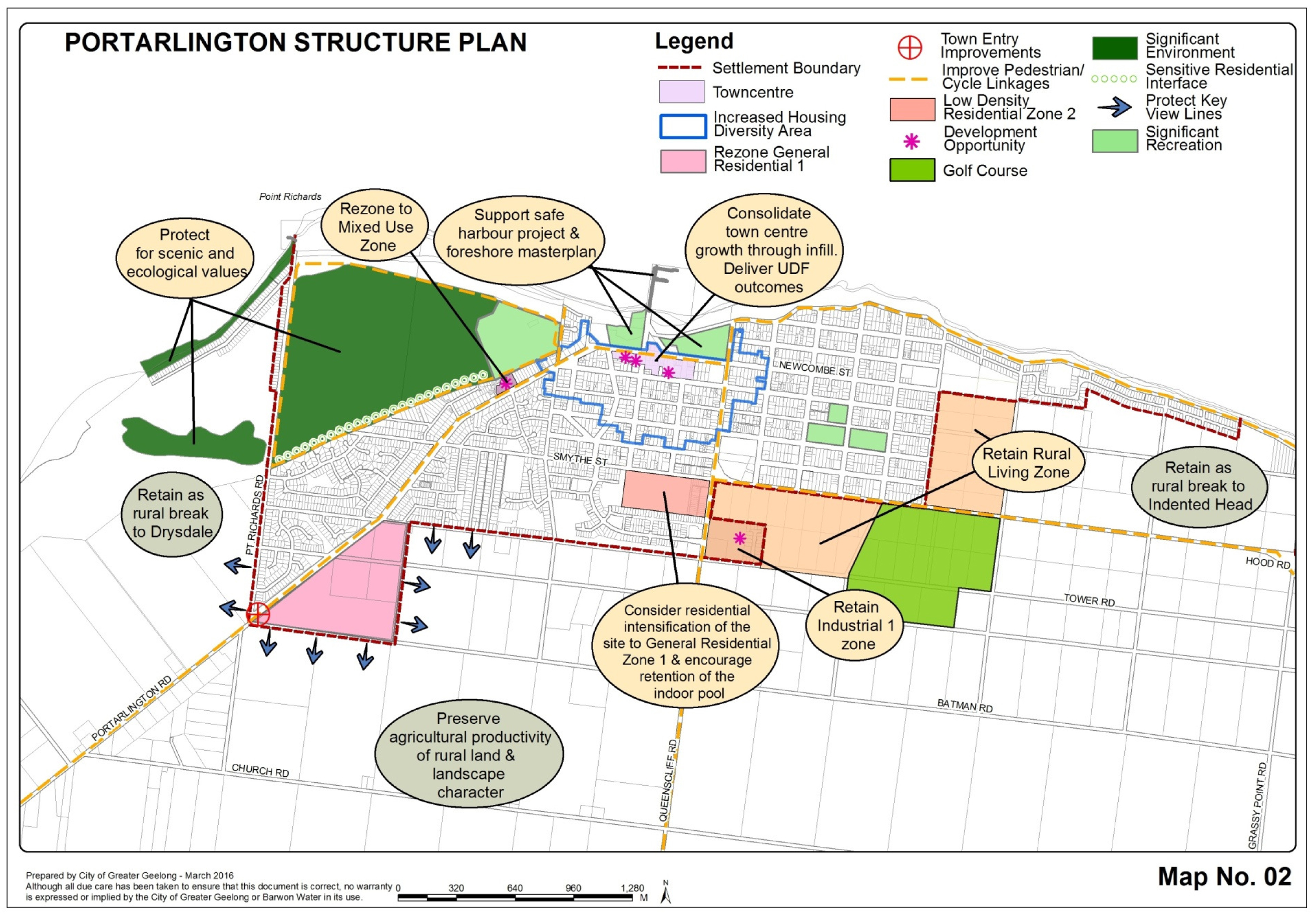 2016 Draft Portarlington Structure Plan Map