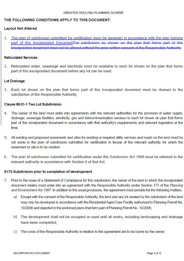 Appendix 6 - Incorporated Document - BUPA Aged Care Facility, Bellarine Lakes - Page 3 of 12