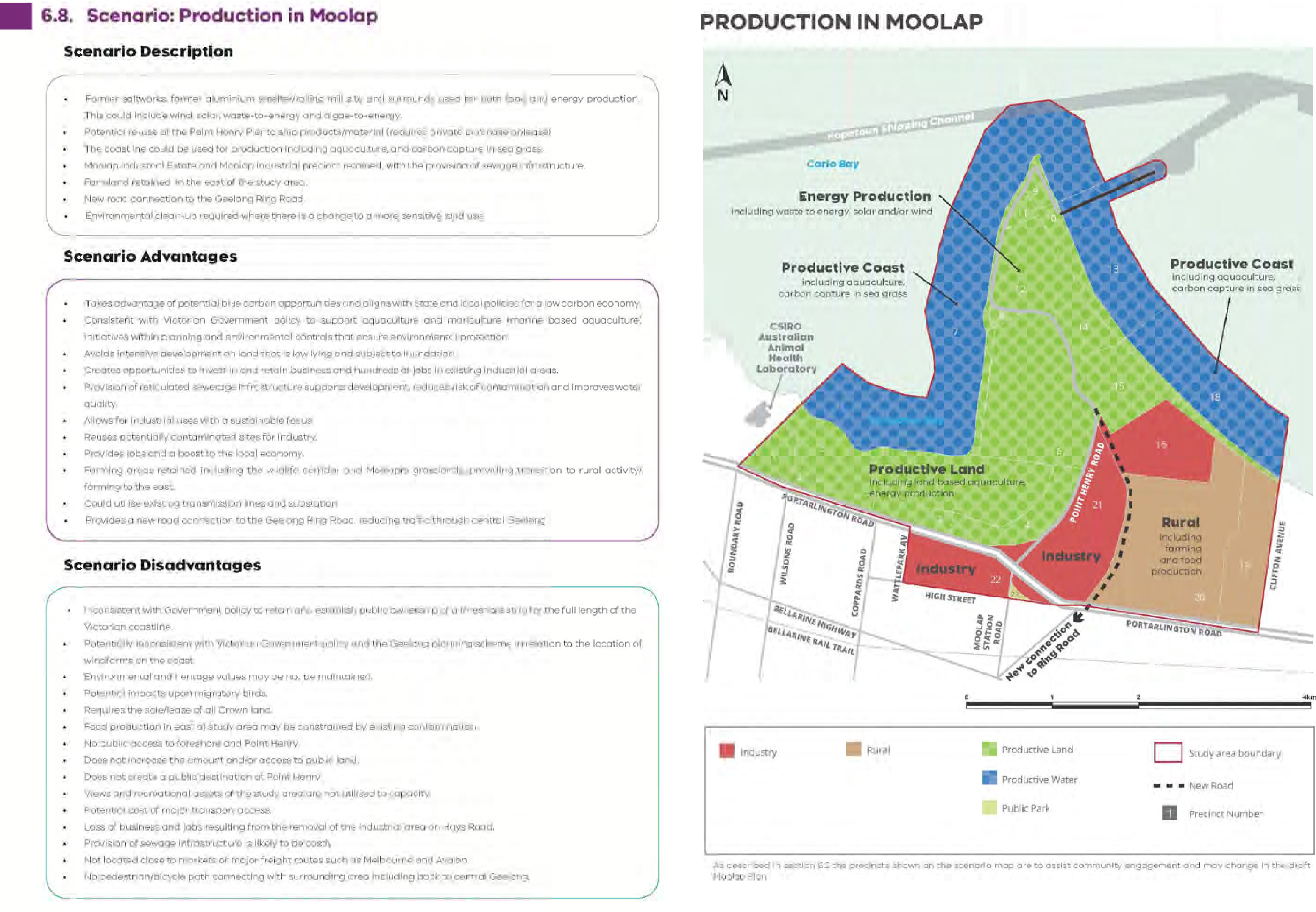 Attachment - 1 Moolap Coastal Strategic Framework Plan – Discussion paper Scenarios - Page 4 of 