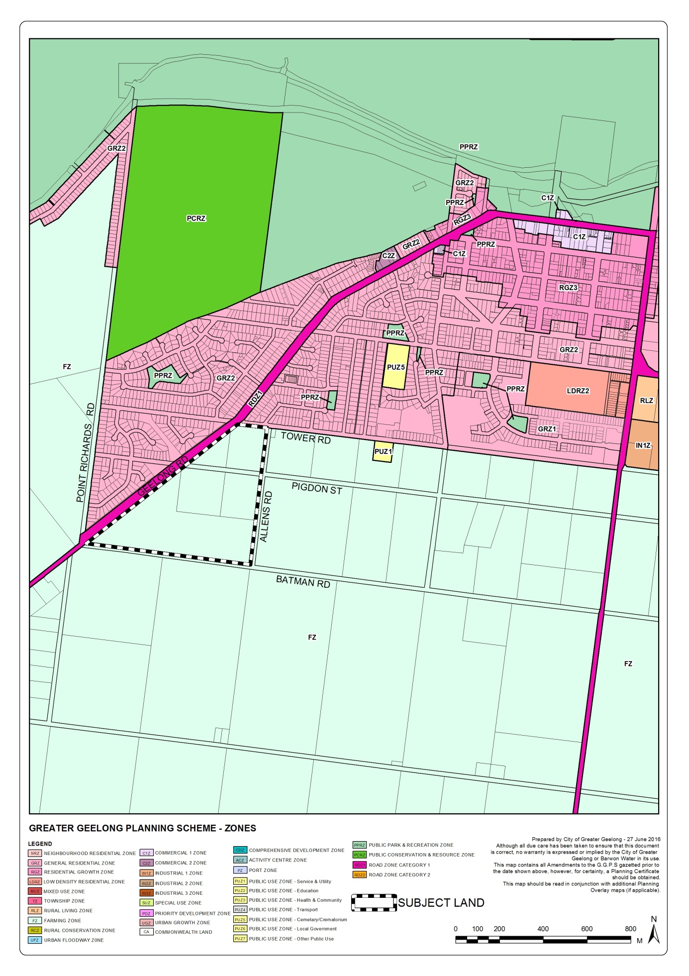 Appendix 2 – Existing zoning