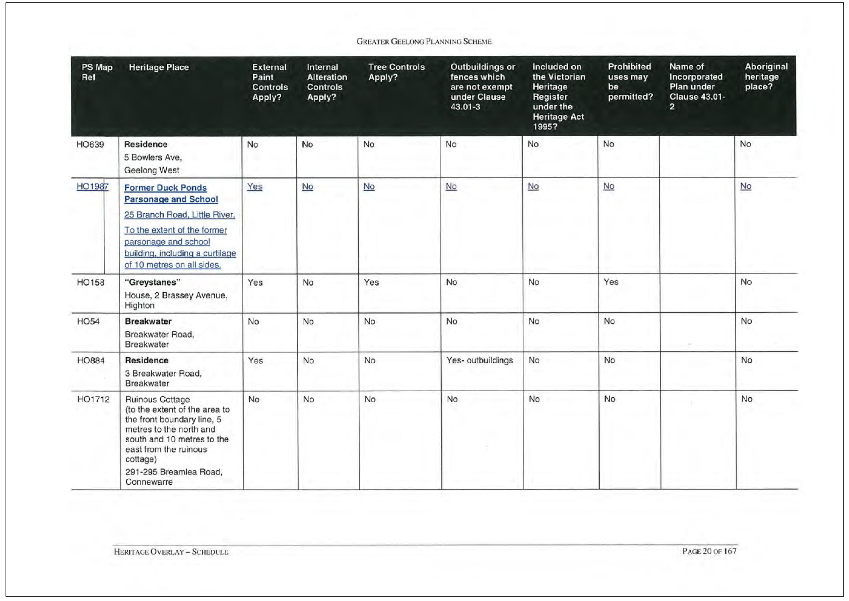 Additions to the Heritage Schedule - Page 3 of 18 pages