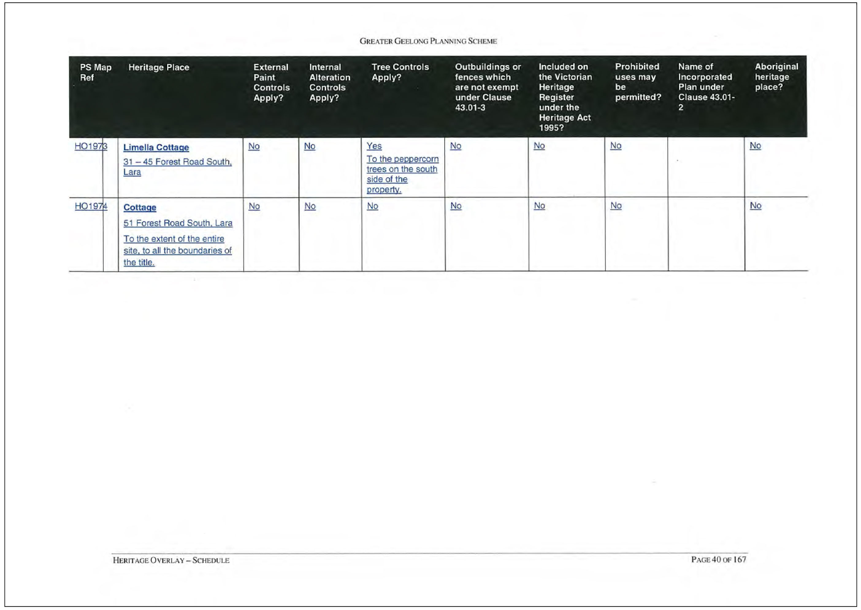 Additions to the Heritage Schedule - Page 7 of 18 pages