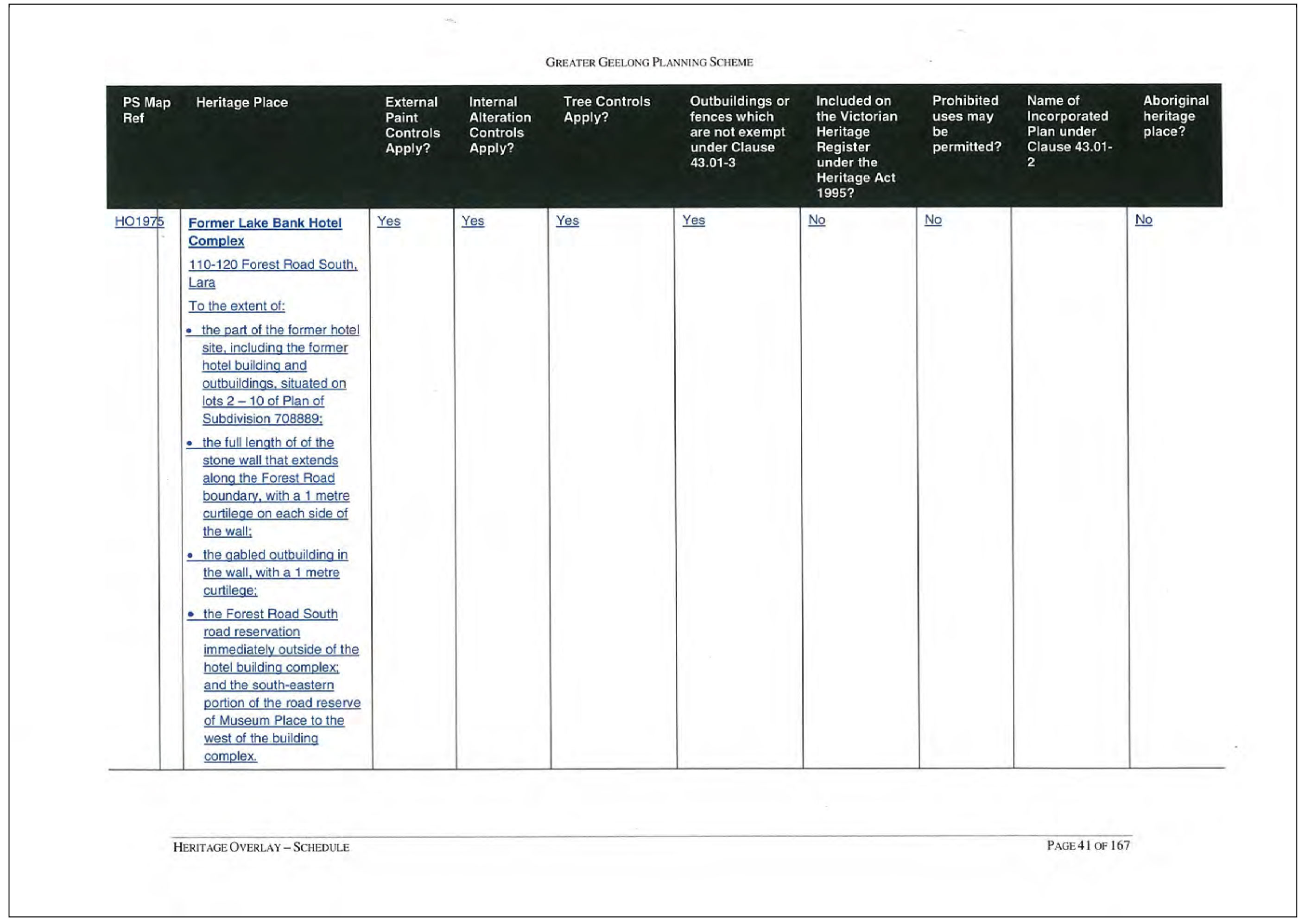 Additions to the Heritage Schedule - Page 8 of 18 pages