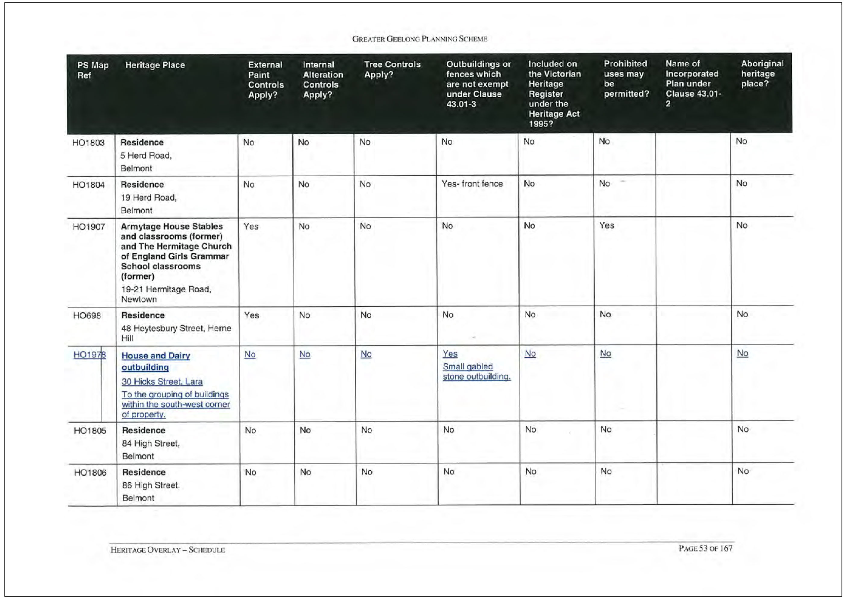 Additions to the Heritage Schedule - Page 11 of 18 pages