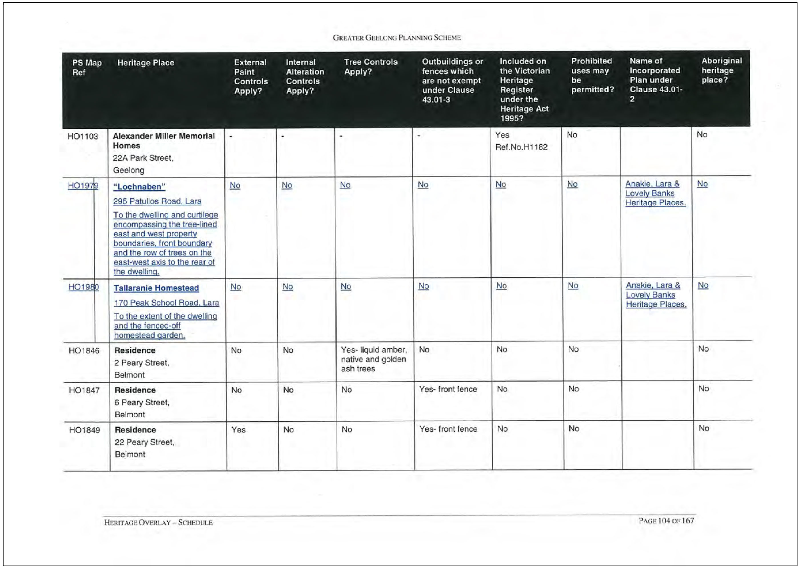 Additions to the Heritage Schedule - Page 12 of 18 pages