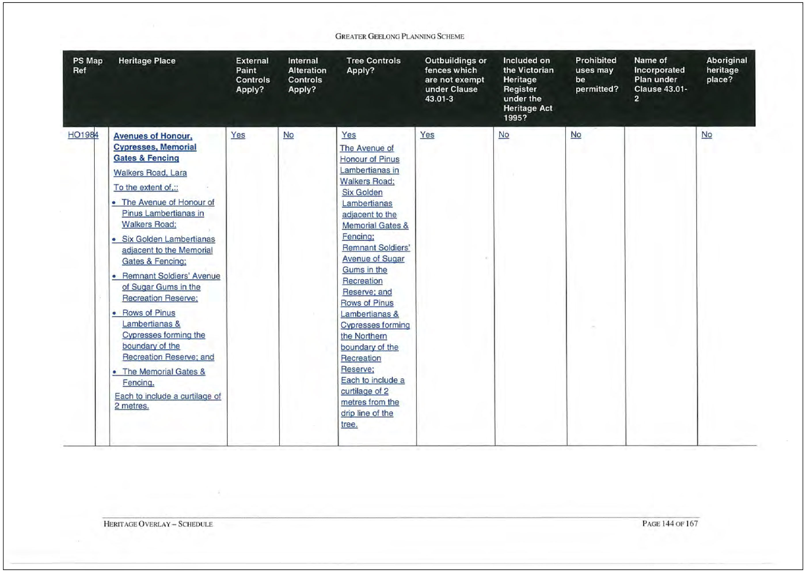 Additions to the Heritage Schedule - Page 17 of 18 pages