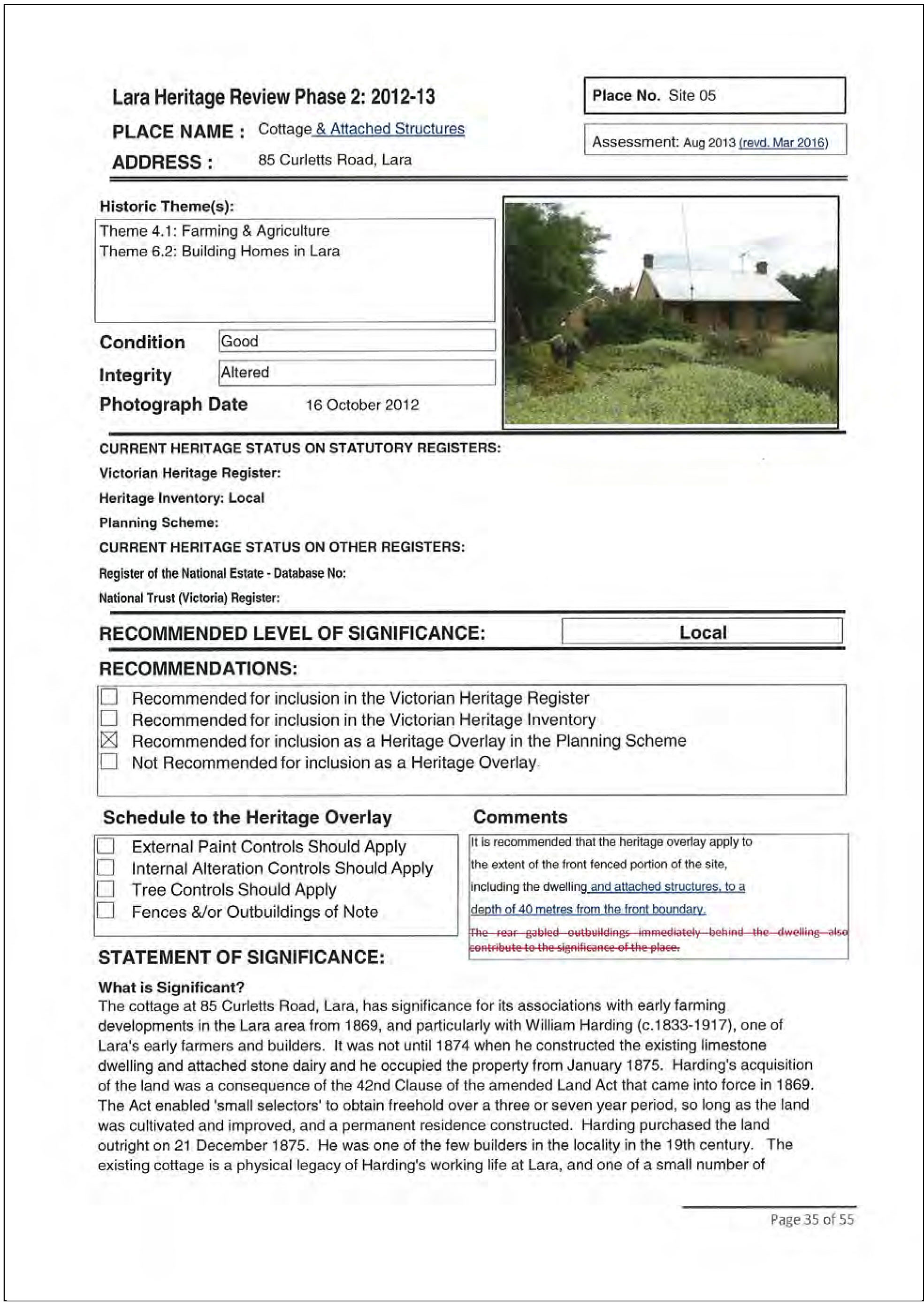 Appendix 3	Anakie, Lara & Lovely Banks Incorporated Plan, May 2016 - Page 1 of 16